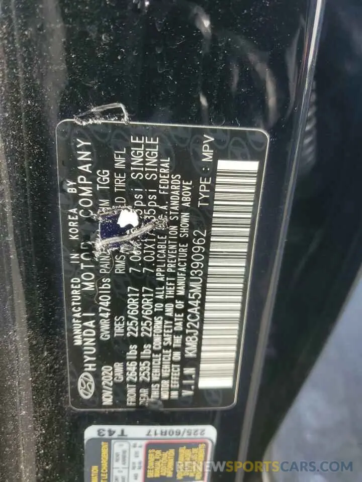 13 fotografías del automóvil dañado KM8J2CA45MU390962 HYUNDAI TUCSON 2021