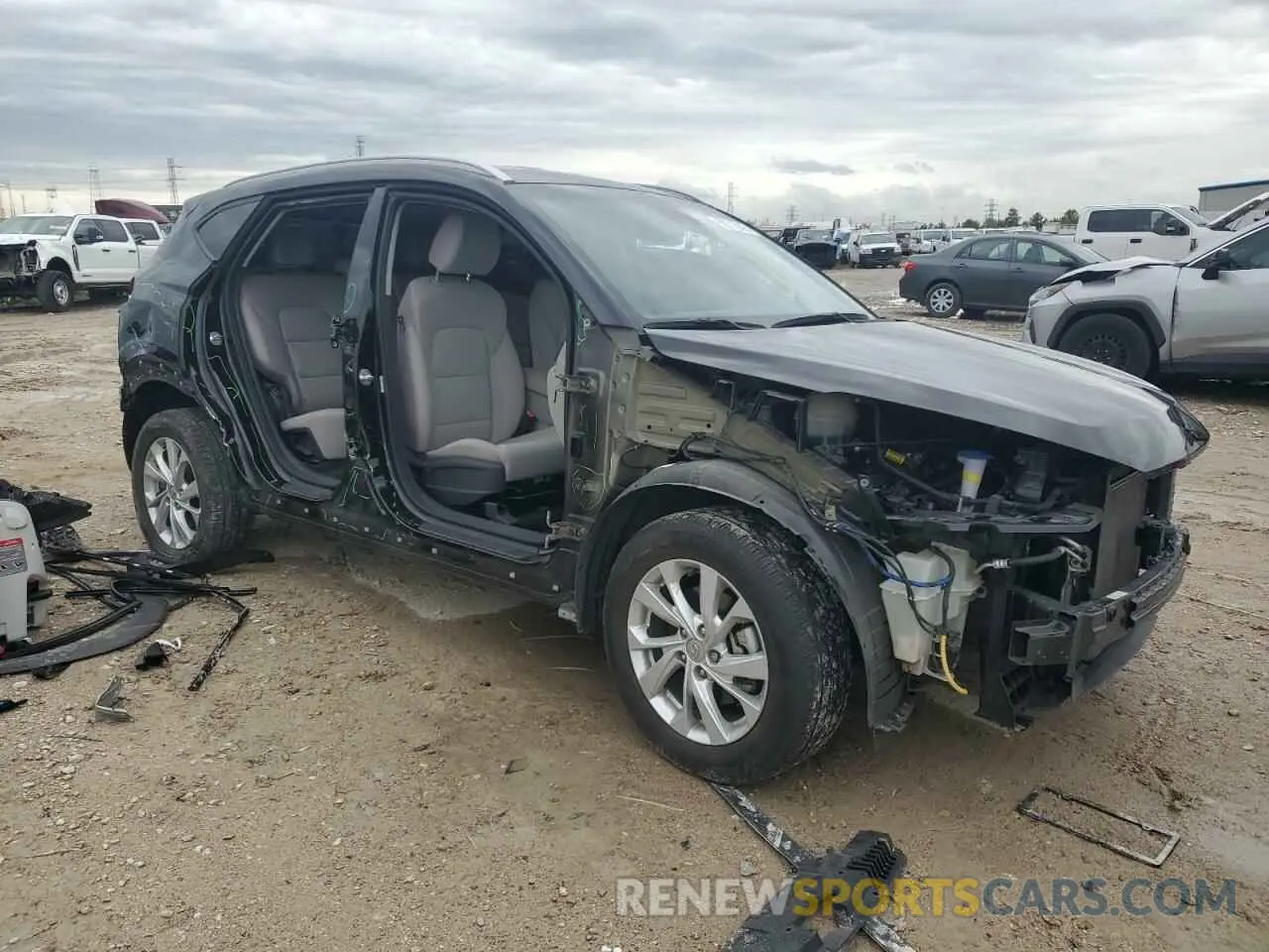 4 fotografías del automóvil dañado KM8J33A40MU297201 HYUNDAI TUCSON 2021