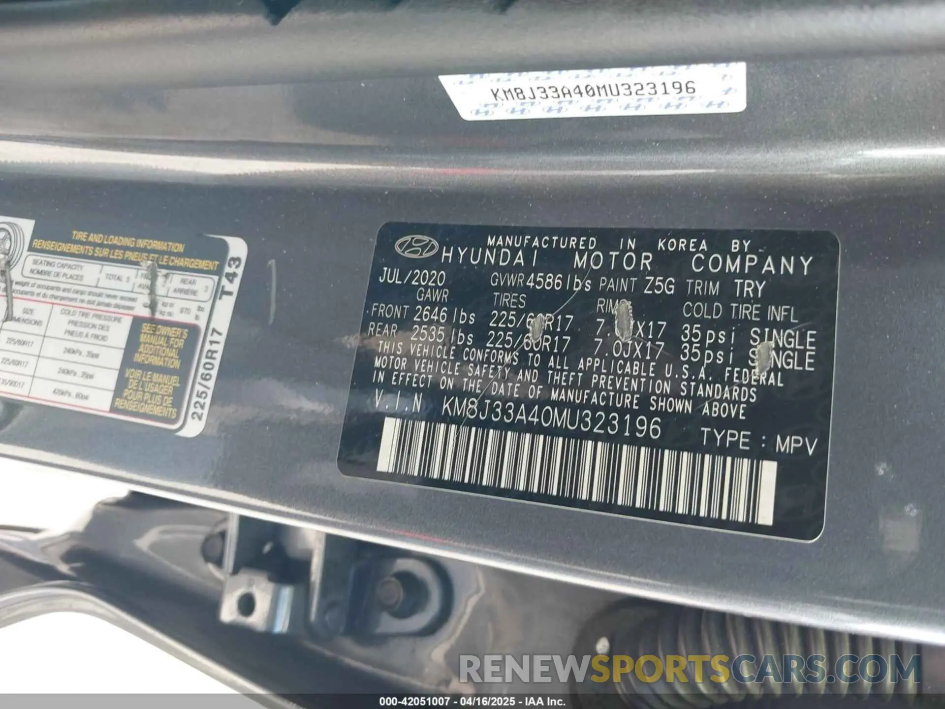 9 fotografías del automóvil dañado KM8J33A40MU323196 HYUNDAI TUCSON 2021