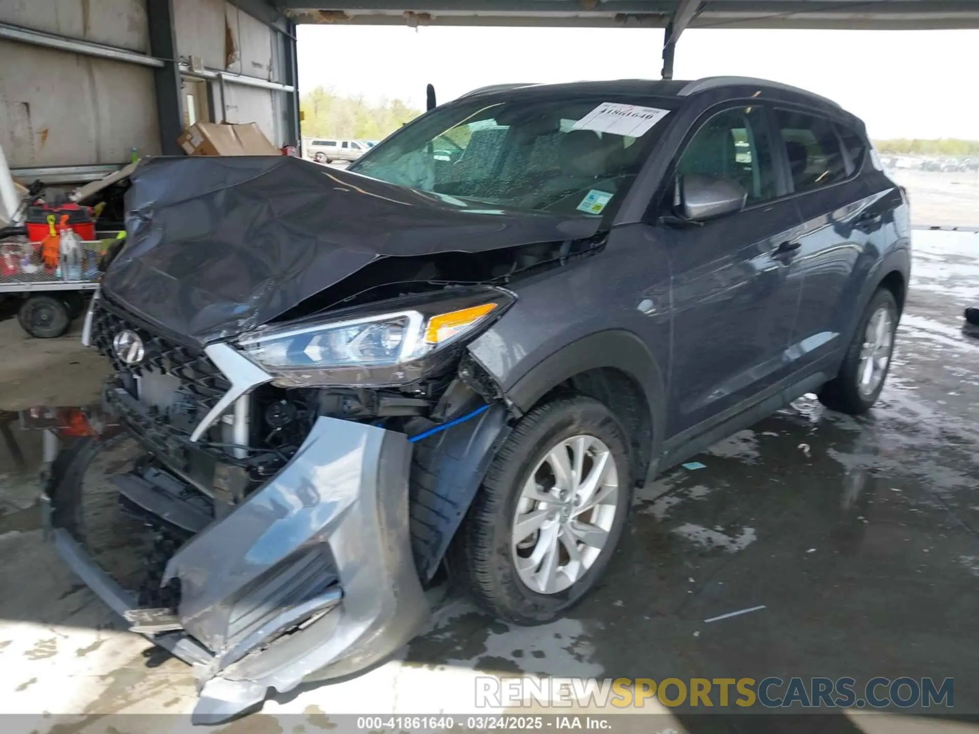2 fotografías del automóvil dañado KM8J33A45MU296738 HYUNDAI TUCSON 2021