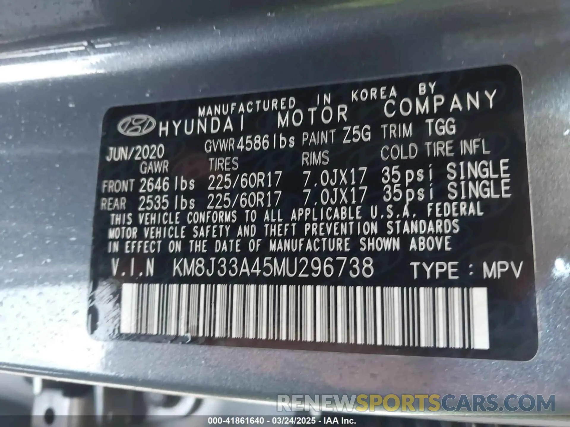 9 fotografías del automóvil dañado KM8J33A45MU296738 HYUNDAI TUCSON 2021