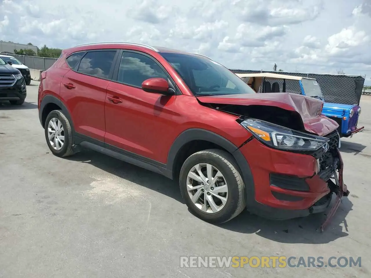 4 fotografías del automóvil dañado KM8J33A47MU401974 HYUNDAI TUCSON 2021