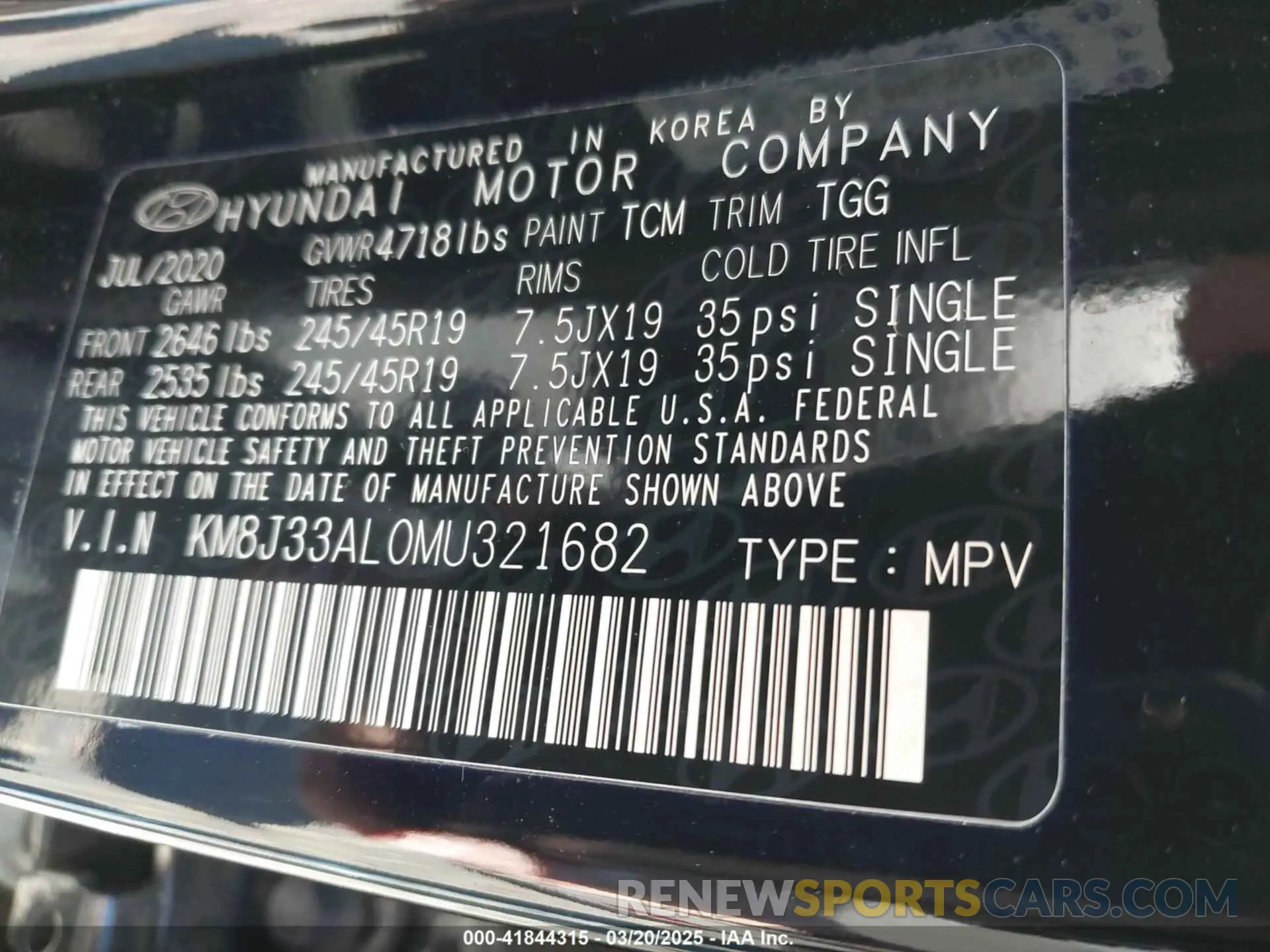 9 fotografías del automóvil dañado KM8J33AL0MU321682 HYUNDAI TUCSON 2021