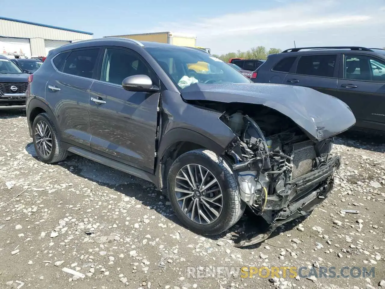 4 fotografías del automóvil dañado KM8J33AL1MU306155 HYUNDAI TUCSON 2021