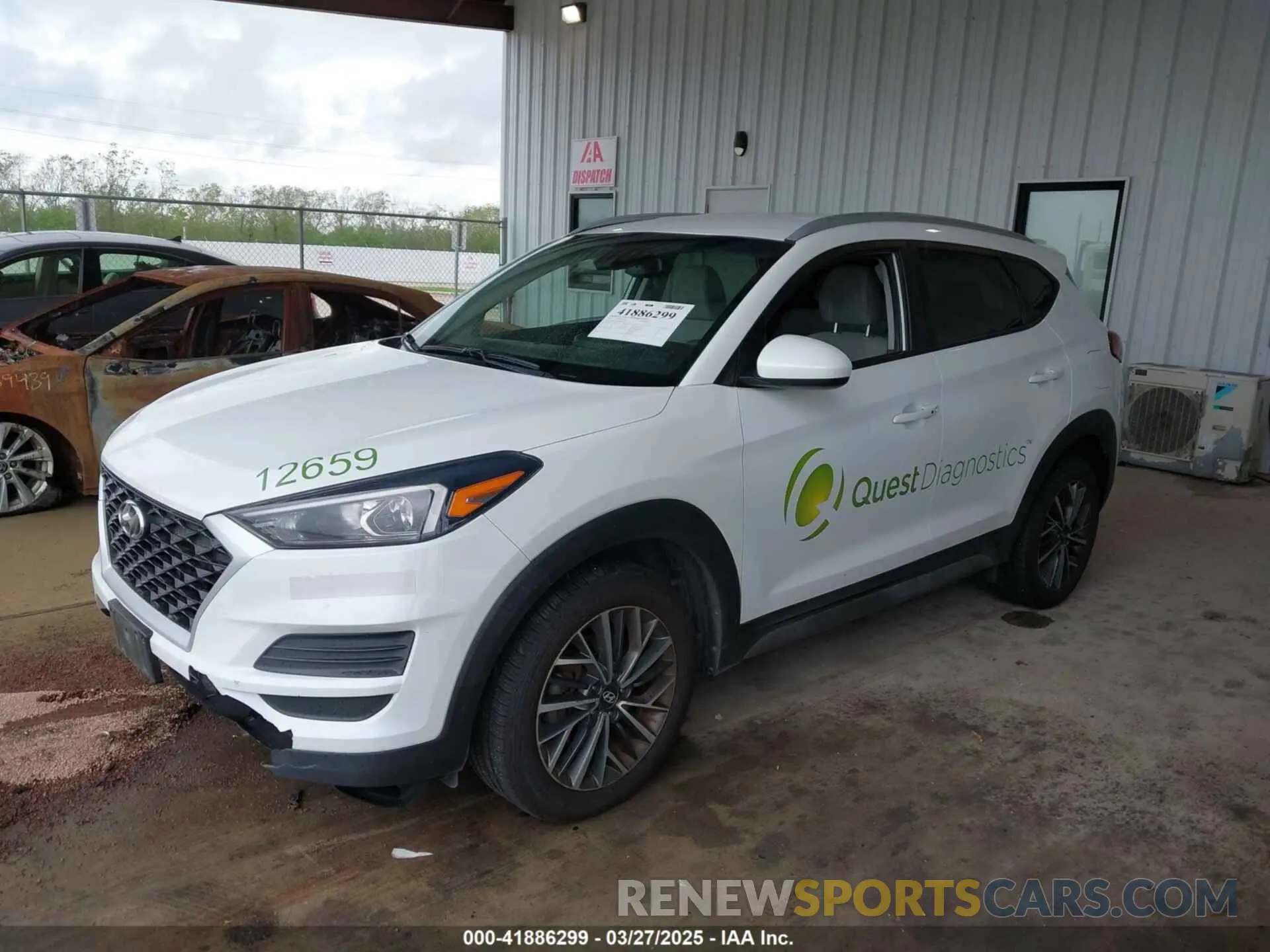 2 fotografías del automóvil dañado KM8J33AL1MU410497 HYUNDAI TUCSON 2021