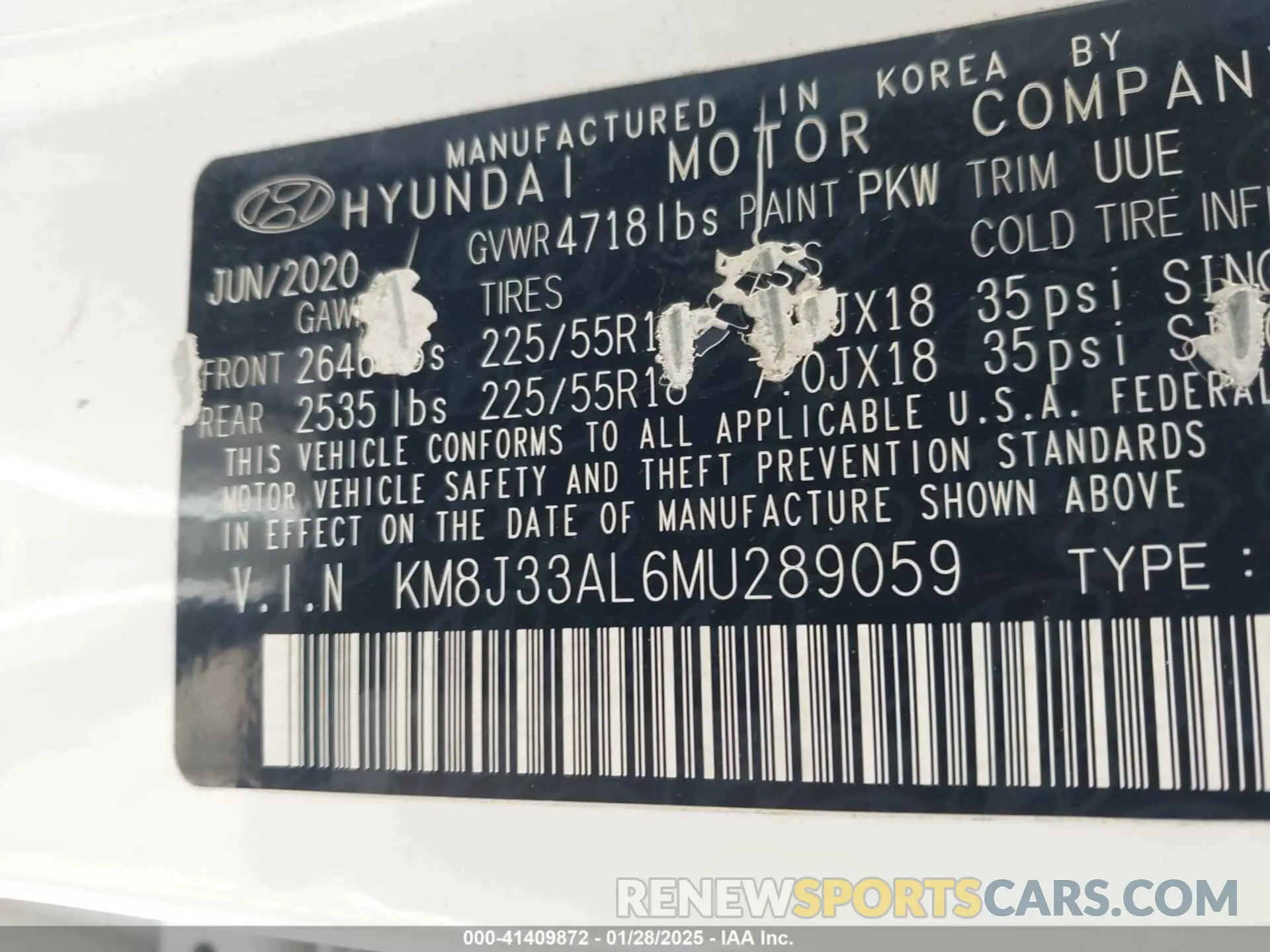 9 fotografías del automóvil dañado KM8J33AL6MU289059 HYUNDAI TUCSON 2021