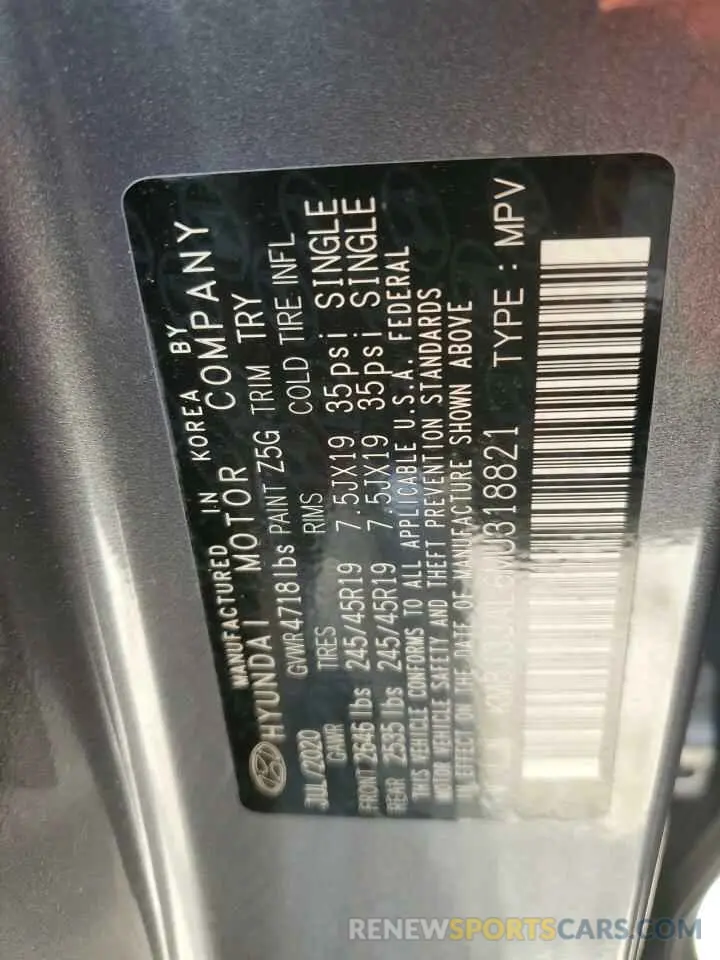 13 fotografías del automóvil dañado KM8J33AL6MU318821 HYUNDAI TUCSON 2021