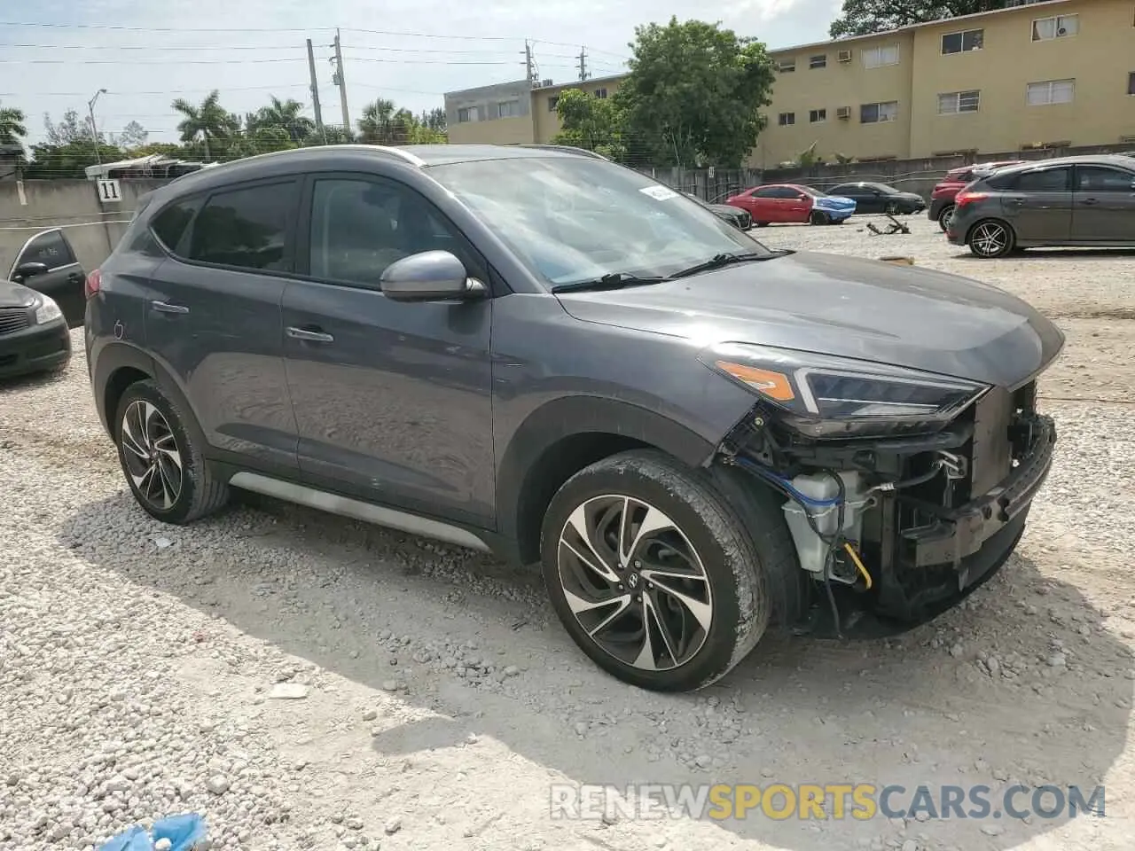 4 fotografías del automóvil dañado KM8J33AL6MU318821 HYUNDAI TUCSON 2021