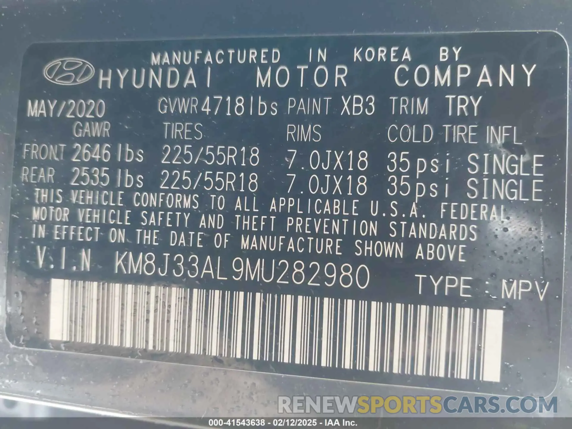 9 fotografías del automóvil dañado KM8J33AL9MU282980 HYUNDAI TUCSON 2021