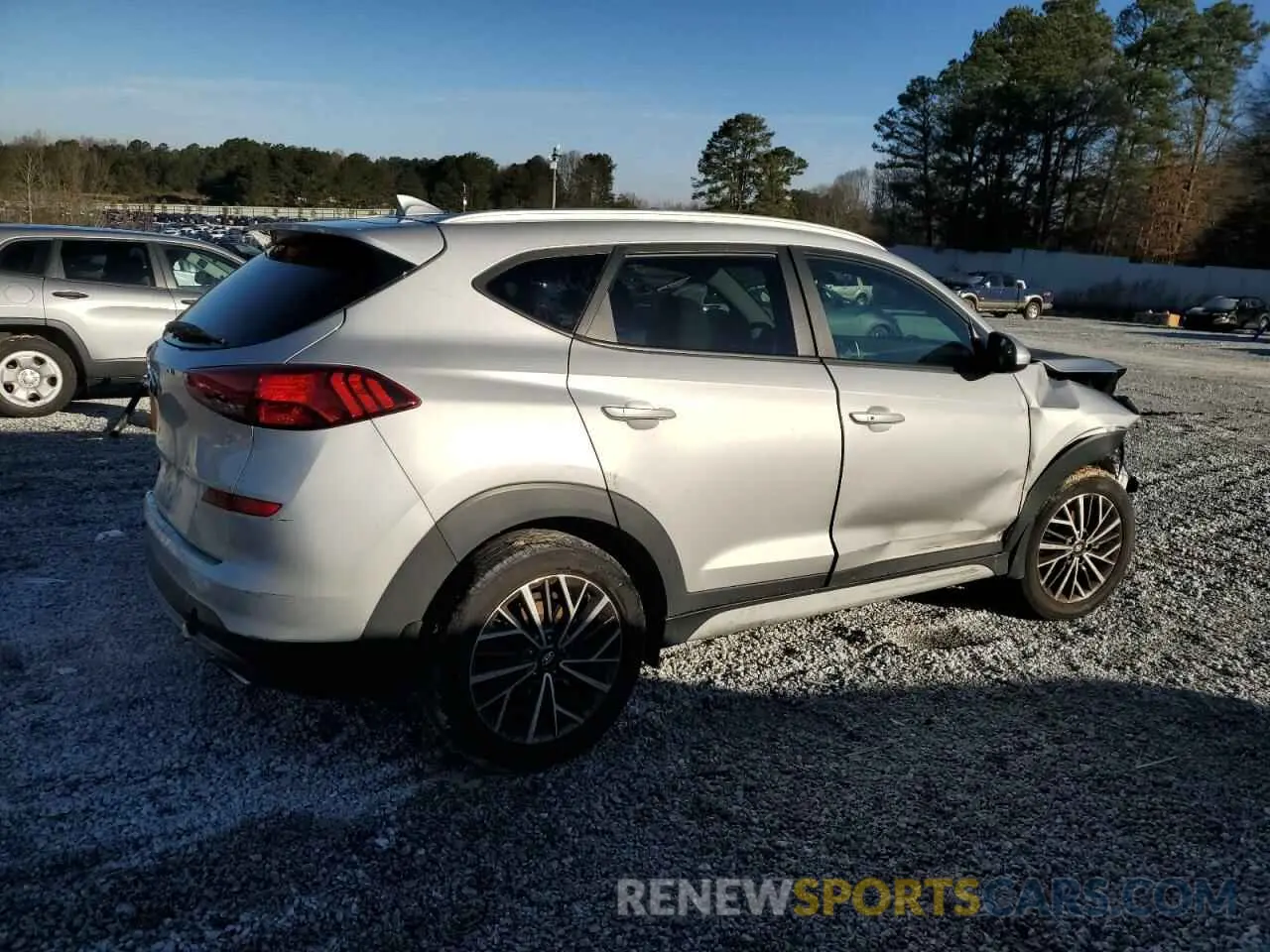 3 fotografías del automóvil dañado KM8J33ALXMU310043 HYUNDAI TUCSON 2021