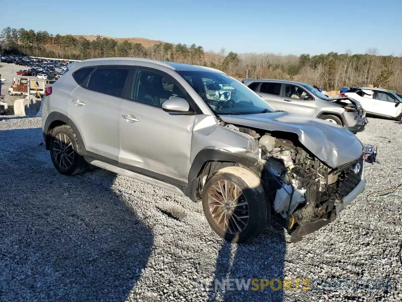 4 fotografías del automóvil dañado KM8J33ALXMU310043 HYUNDAI TUCSON 2021