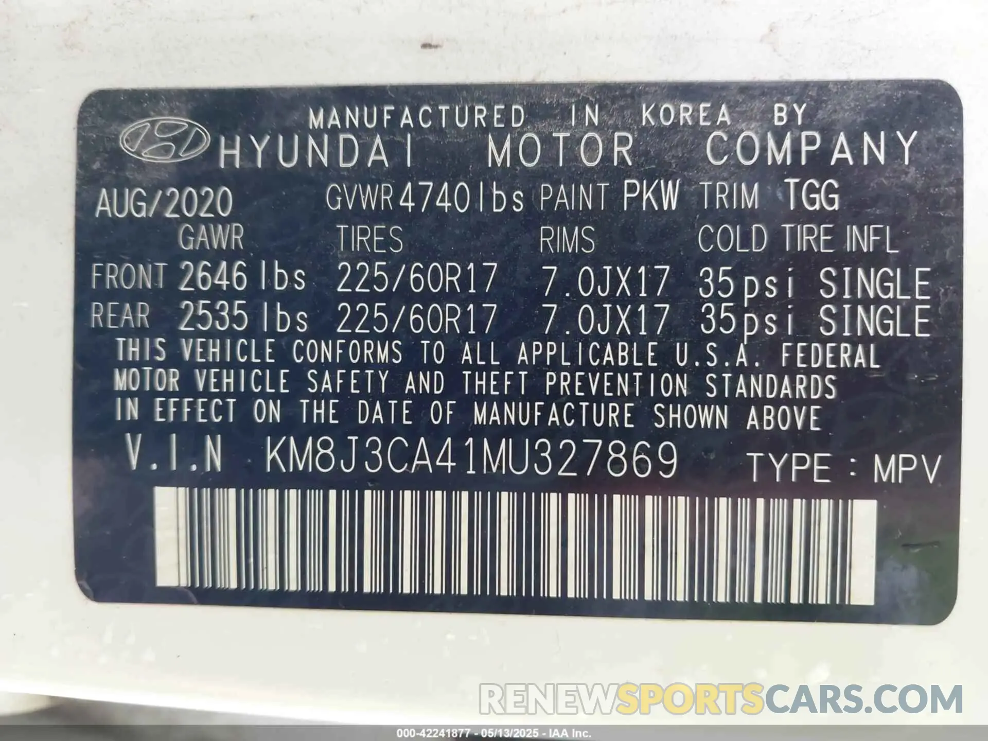 9 fotografías del automóvil dañado KM8J3CA41MU327869 HYUNDAI TUCSON 2021