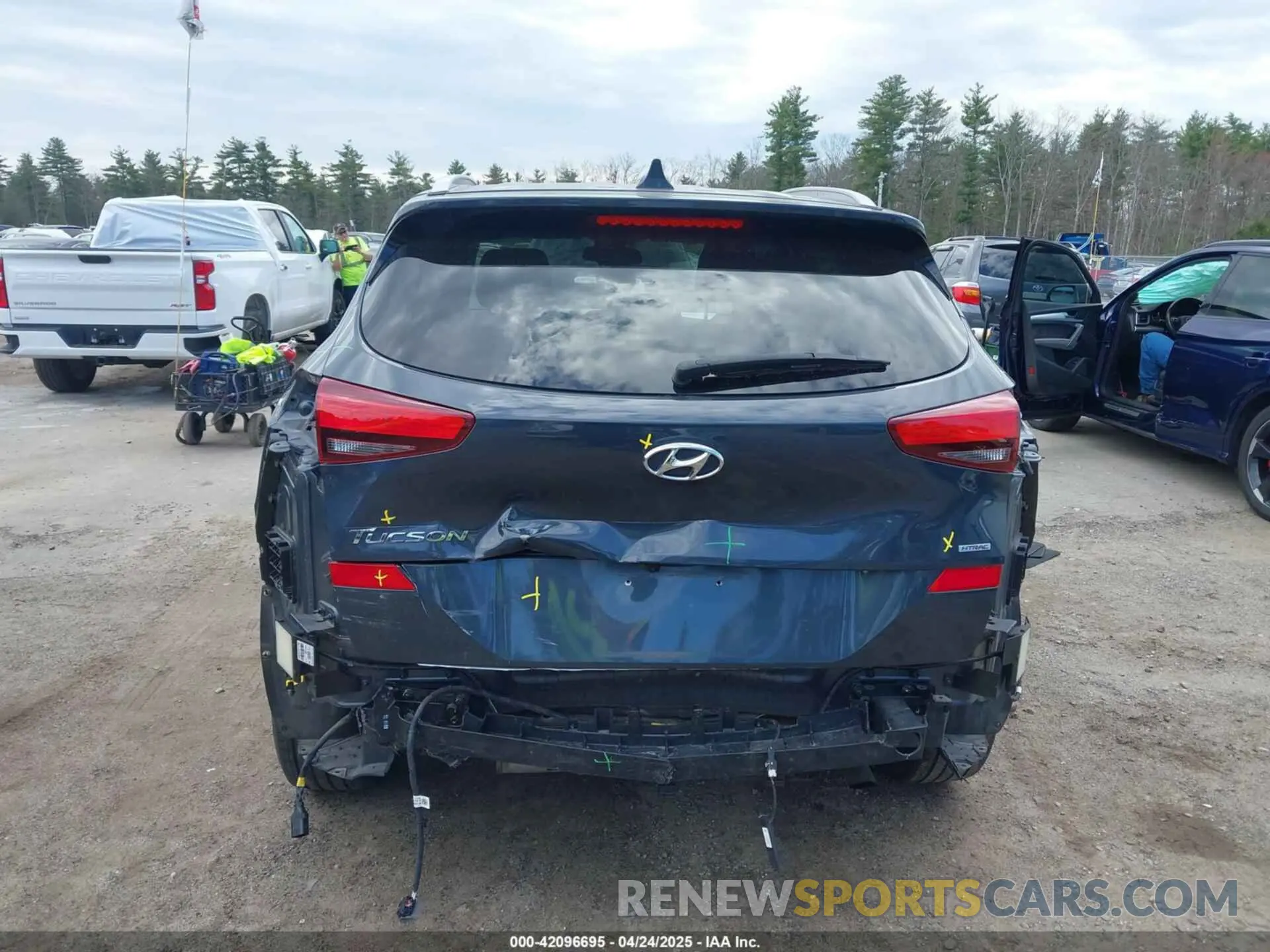 16 fotografías del automóvil dañado KM8J3CA41MU367997 HYUNDAI TUCSON 2021