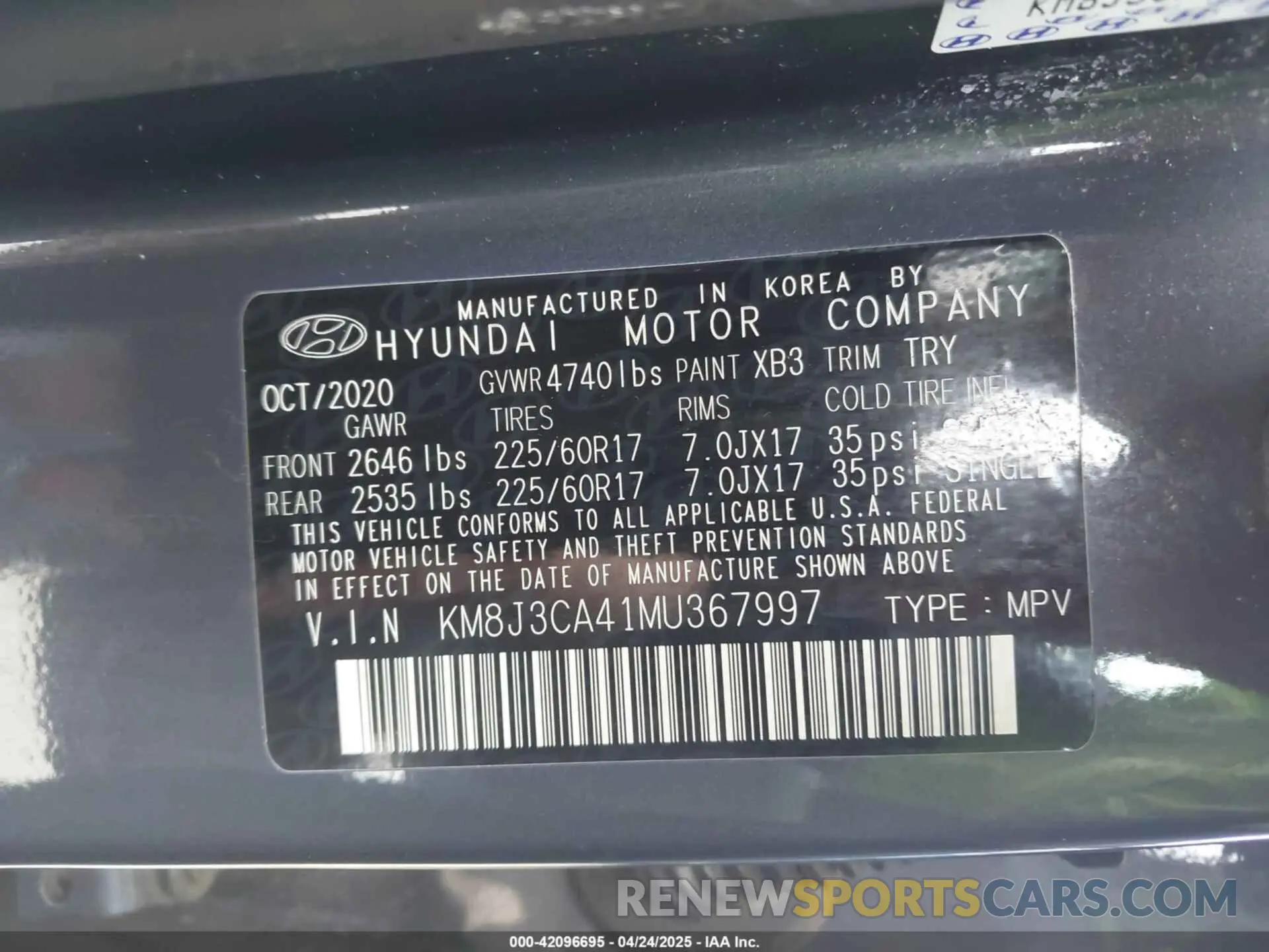9 fotografías del automóvil dañado KM8J3CA41MU367997 HYUNDAI TUCSON 2021