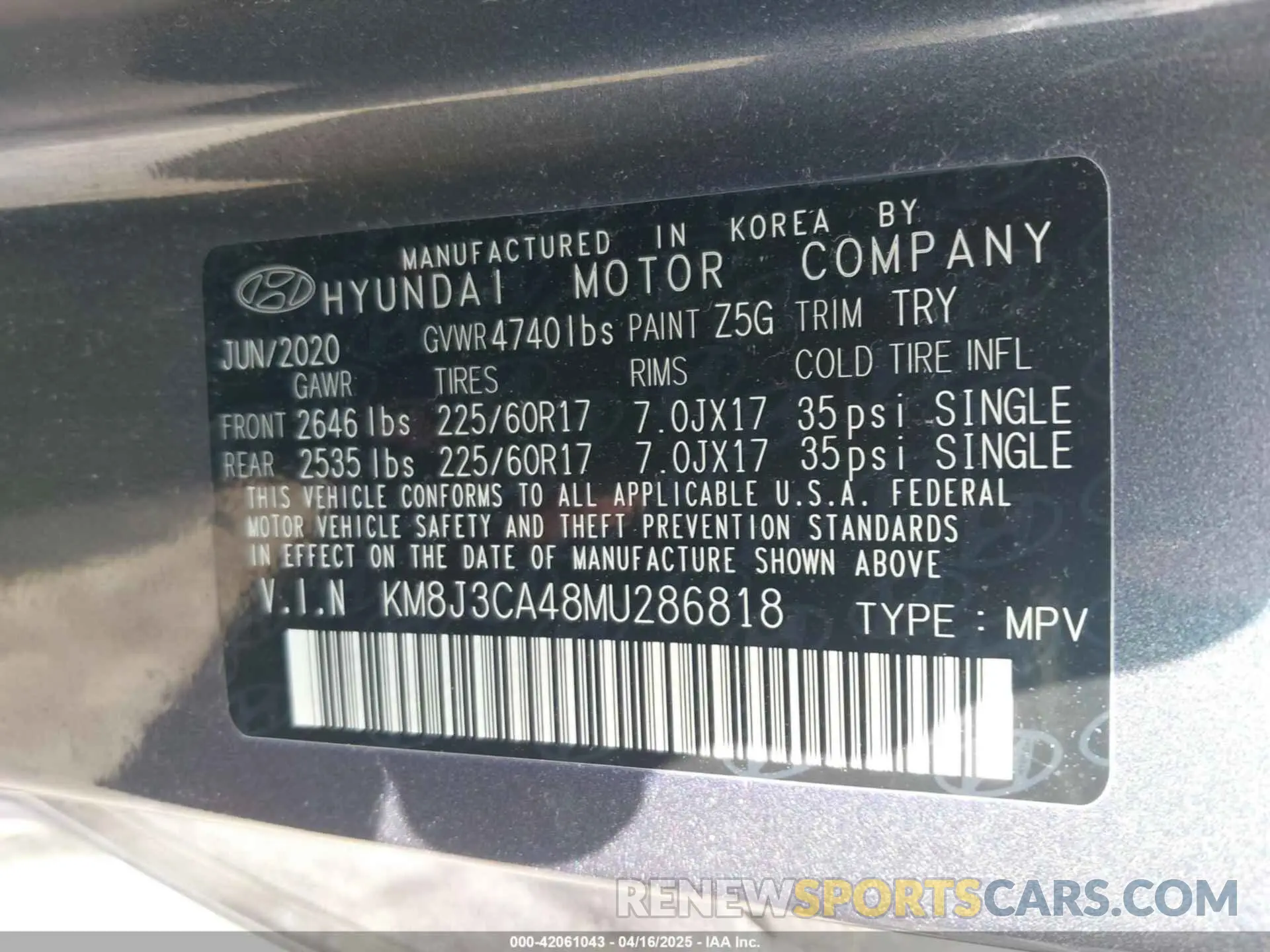 9 fotografías del automóvil dañado KM8J3CA48MU286818 HYUNDAI TUCSON 2021