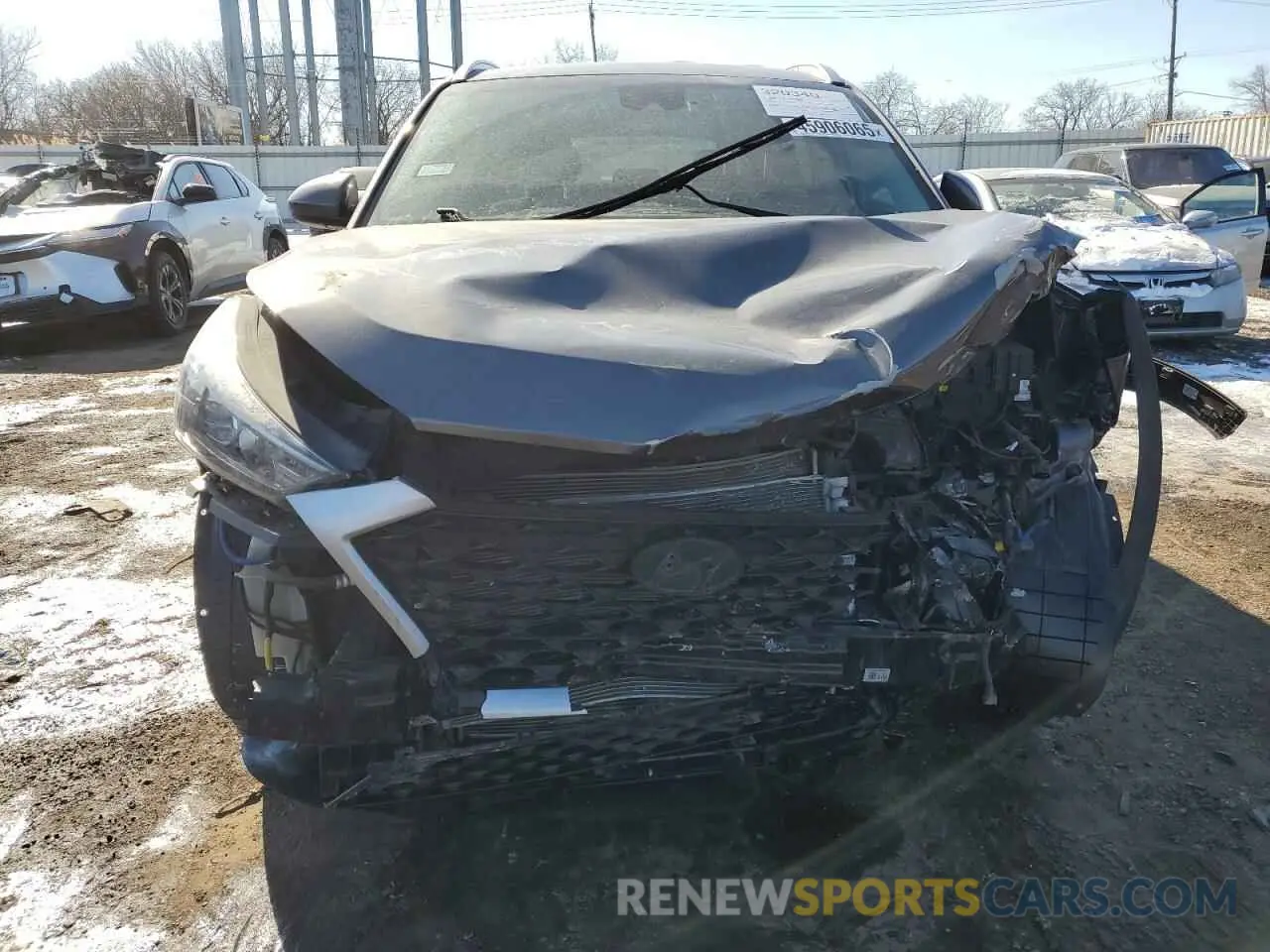 5 fotografías del automóvil dañado KM8J3CAL4MU316579 HYUNDAI TUCSON 2021