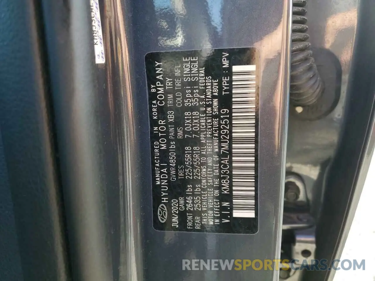 13 fotografías del automóvil dañado KM8J3CAL7MU292519 HYUNDAI TUCSON 2021