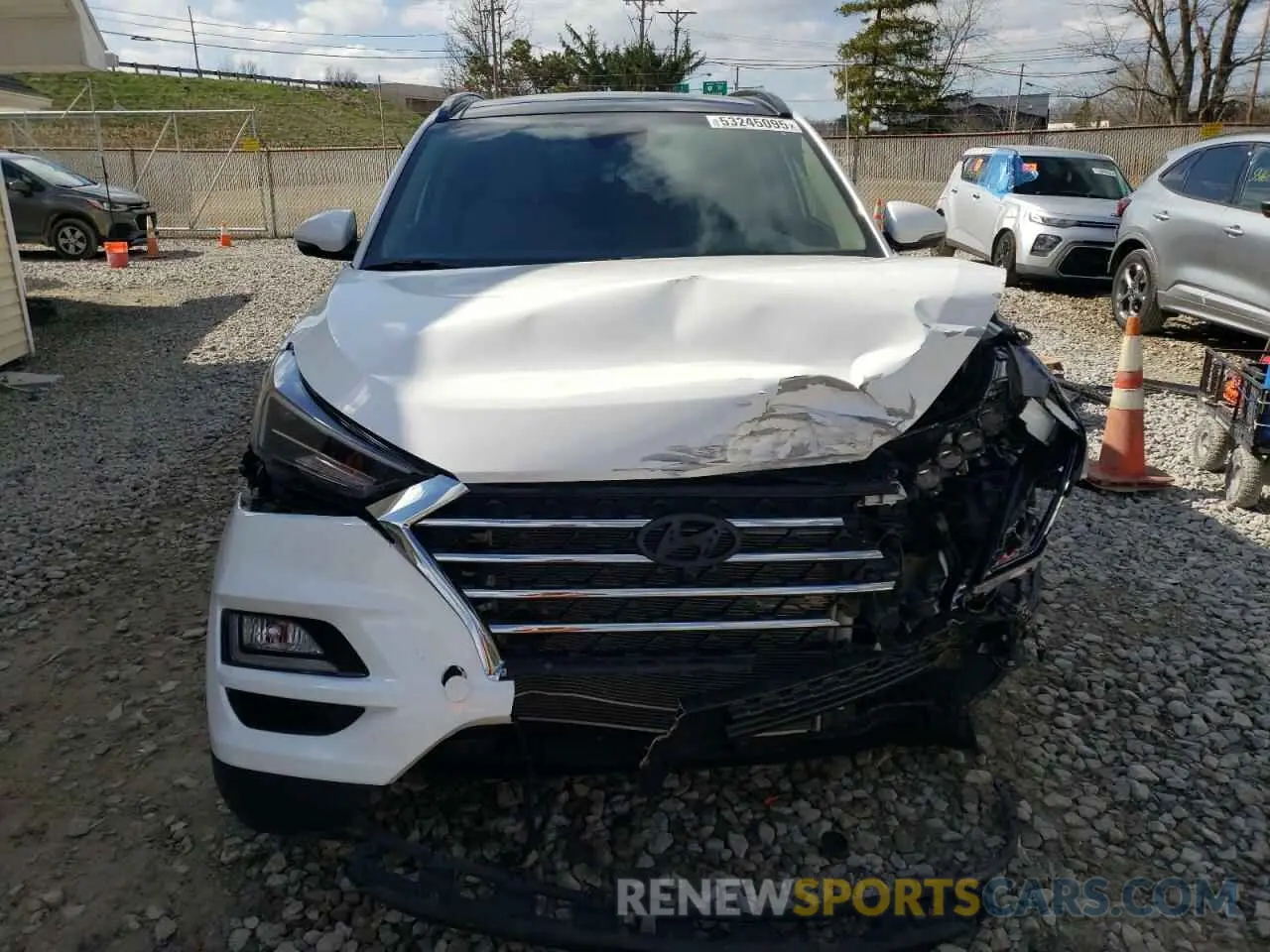 5 fotografías del automóvil dañado KM8J3CAL9MU316612 HYUNDAI TUCSON 2021