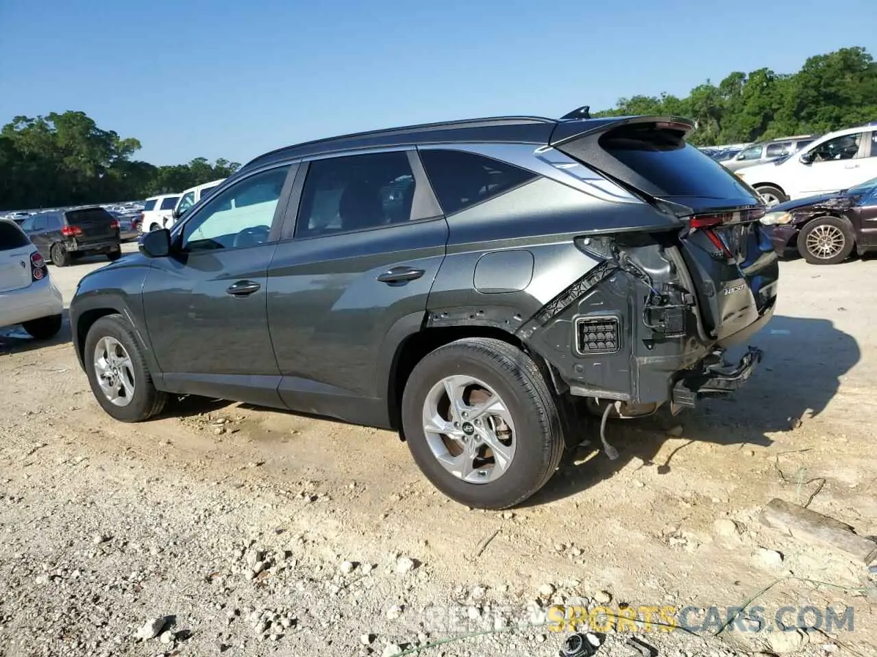 2 fotografías del automóvil dañado 5NMJB3AE1NH121735 HYUNDAI TUCSON 2022