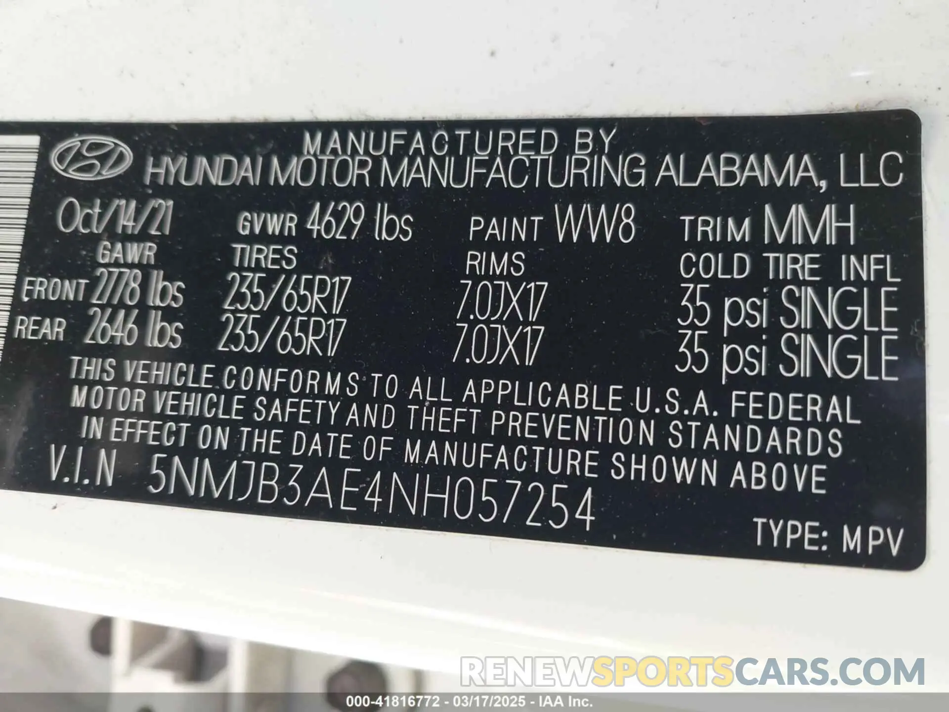 8 fotografías del automóvil dañado 5NMJB3AE4NH057254 HYUNDAI TUCSON 2022