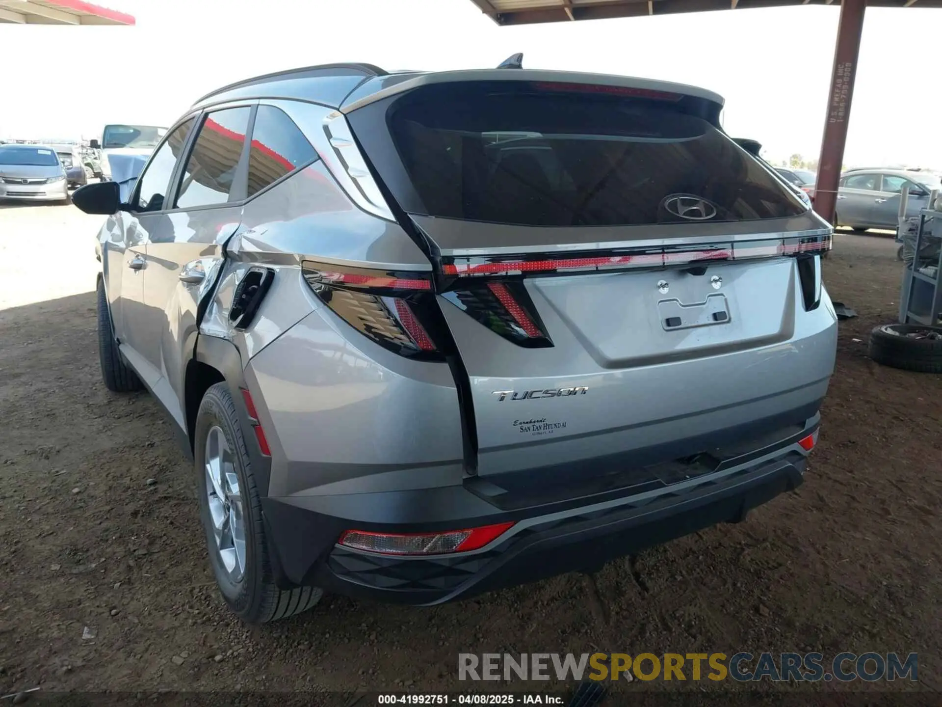 3 fotografías del automóvil dañado 5NMJB3AE4NH154440 HYUNDAI TUCSON 2022