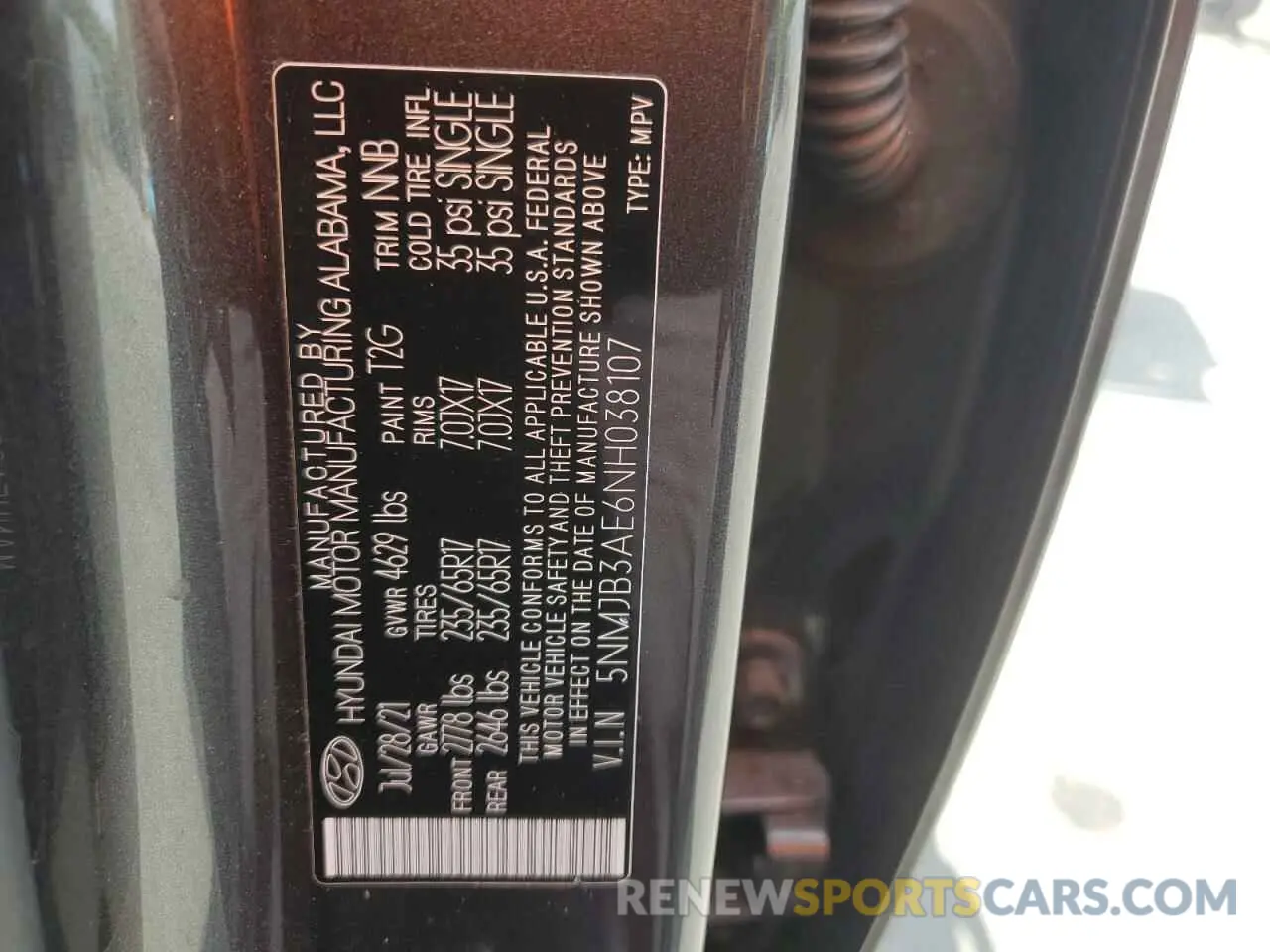 13 fotografías del automóvil dañado 5NMJB3AE6NH038107 HYUNDAI TUCSON 2022