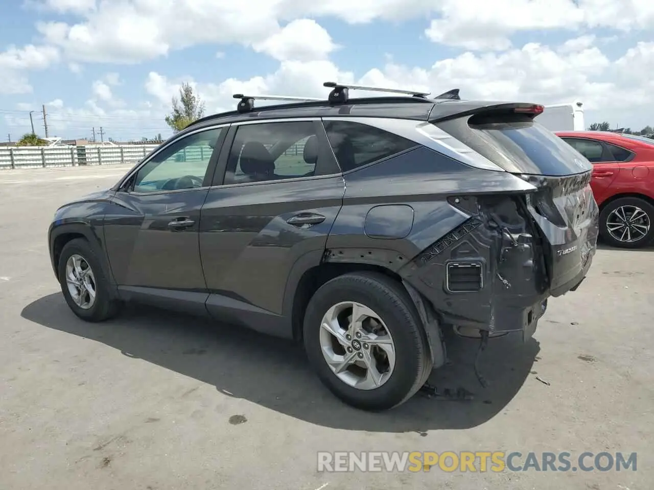 2 fotografías del automóvil dañado 5NMJB3AE6NH038107 HYUNDAI TUCSON 2022