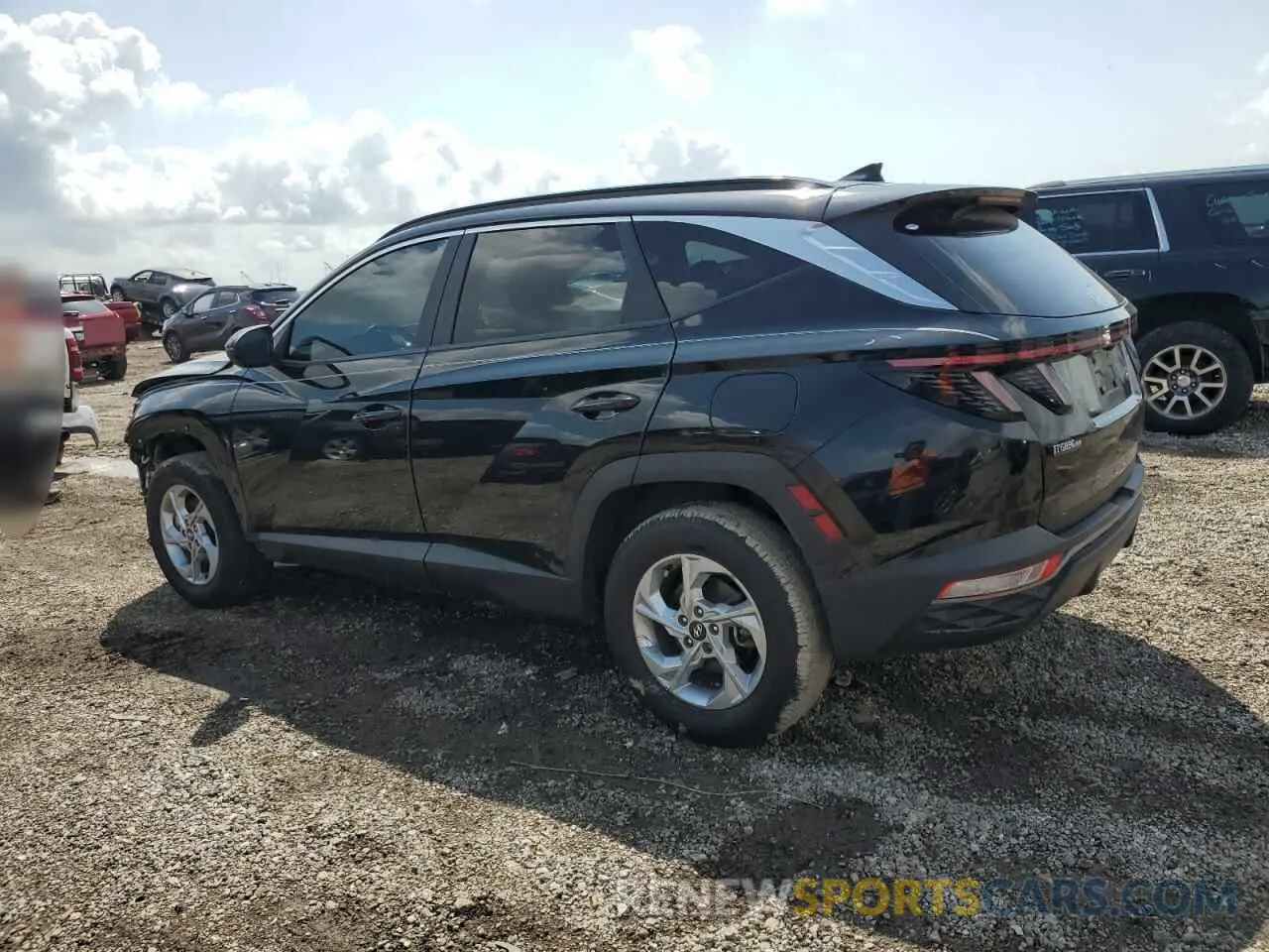 2 fotografías del automóvil dañado 5NMJBCAE0NH140468 HYUNDAI TUCSON 2022