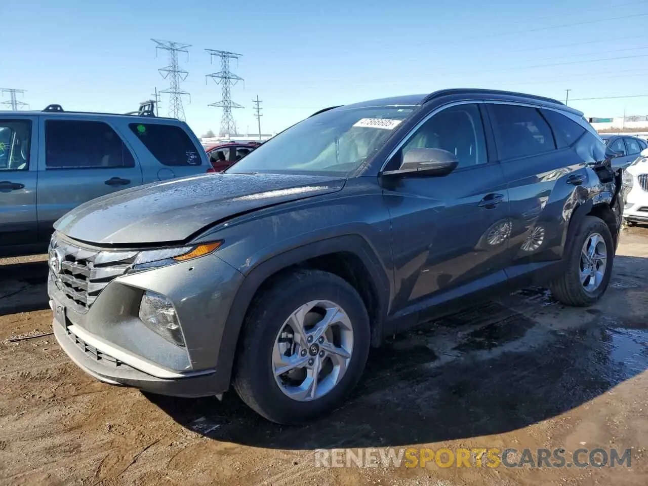 2 fotografías del automóvil dañado 5NMJBCAE1NH067787 HYUNDAI TUCSON 2022