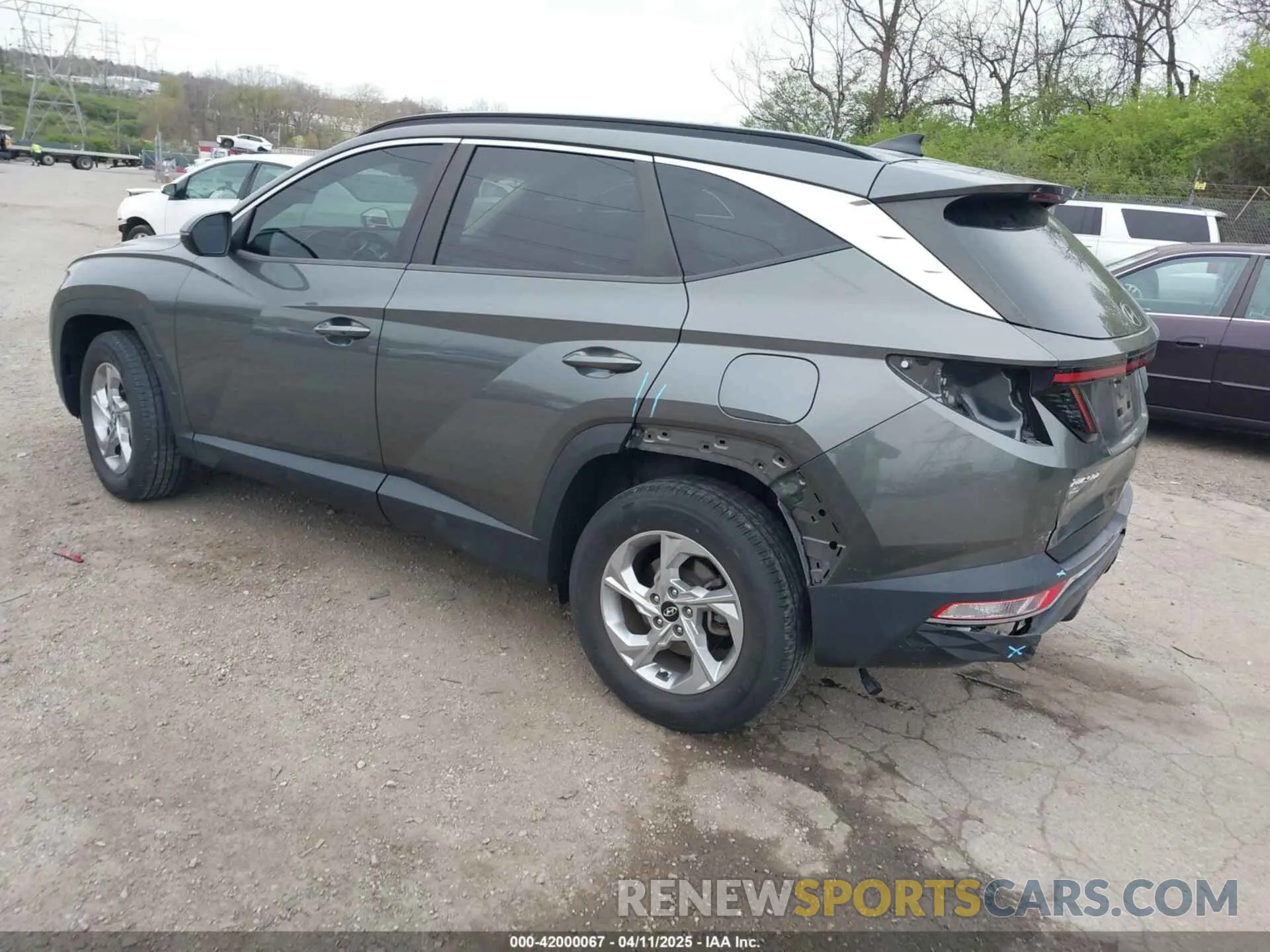 3 fotografías del automóvil dañado 5NMJBCAE2NH079544 HYUNDAI TUCSON 2022