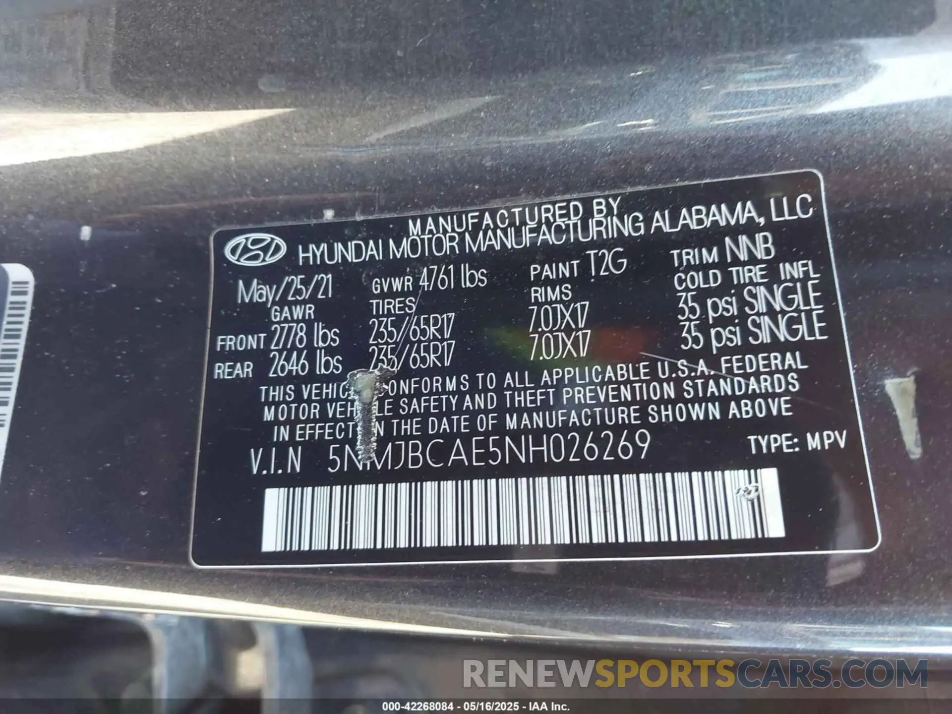 9 fotografías del automóvil dañado 5NMJBCAE5NH026269 HYUNDAI TUCSON 2022