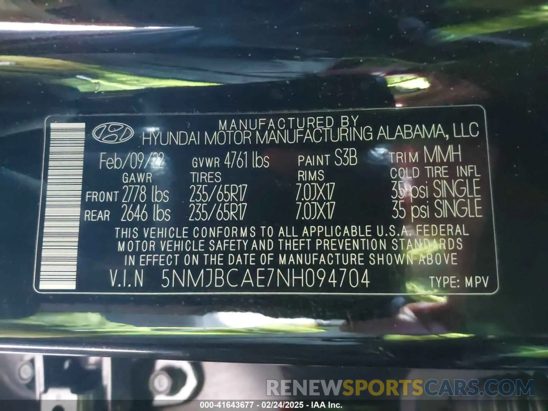 9 fotografías del automóvil dañado 5NMJBCAE7NH094704 HYUNDAI TUCSON 2022
