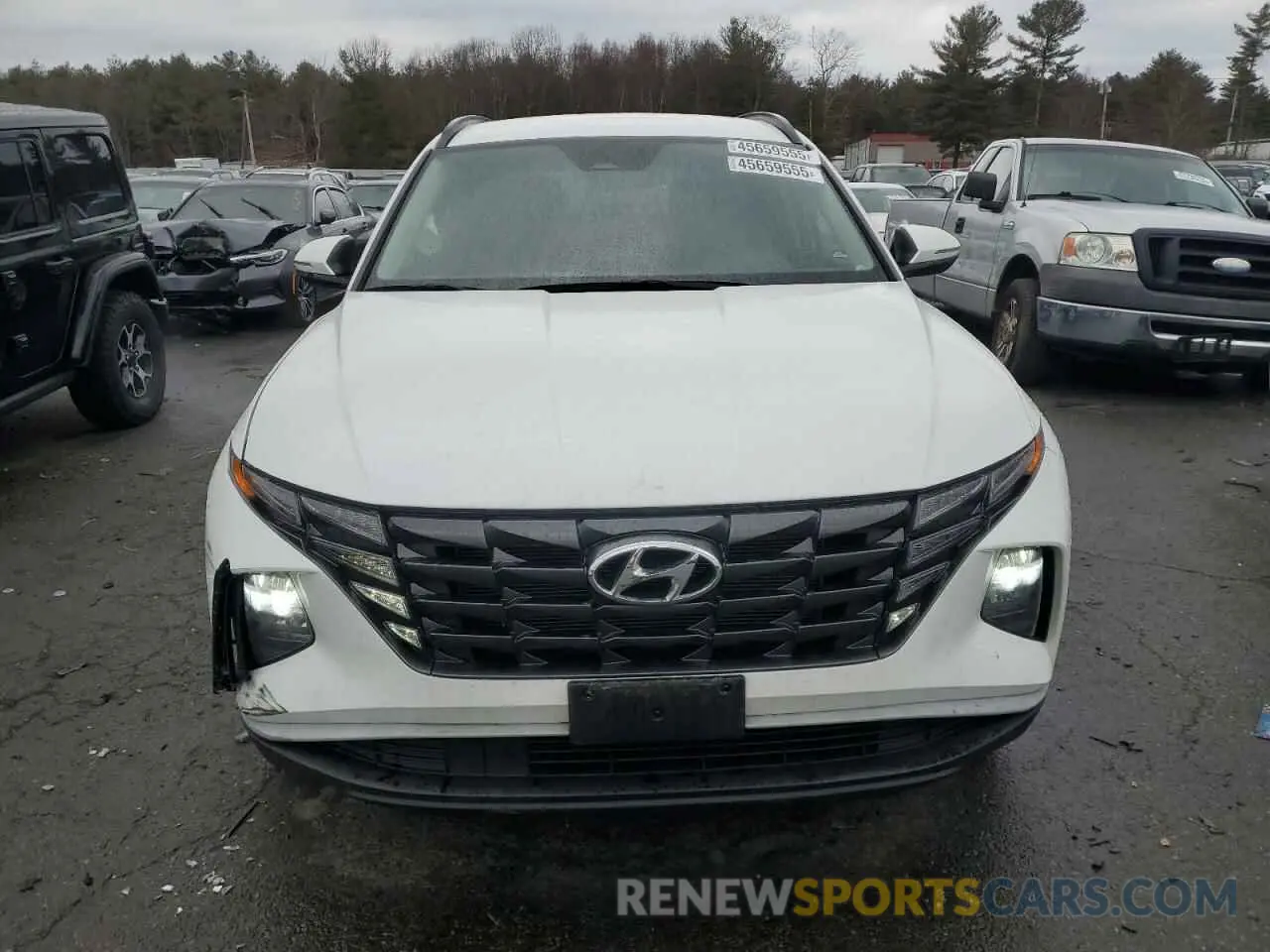 5 fotografías del automóvil dañado 5NMJBCAE8NH086319 HYUNDAI TUCSON 2022