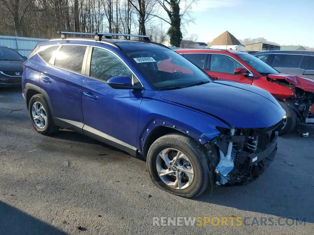 4 fotografías del automóvil dañado 5NMJBCAE9NH086216 HYUNDAI TUCSON 2022
