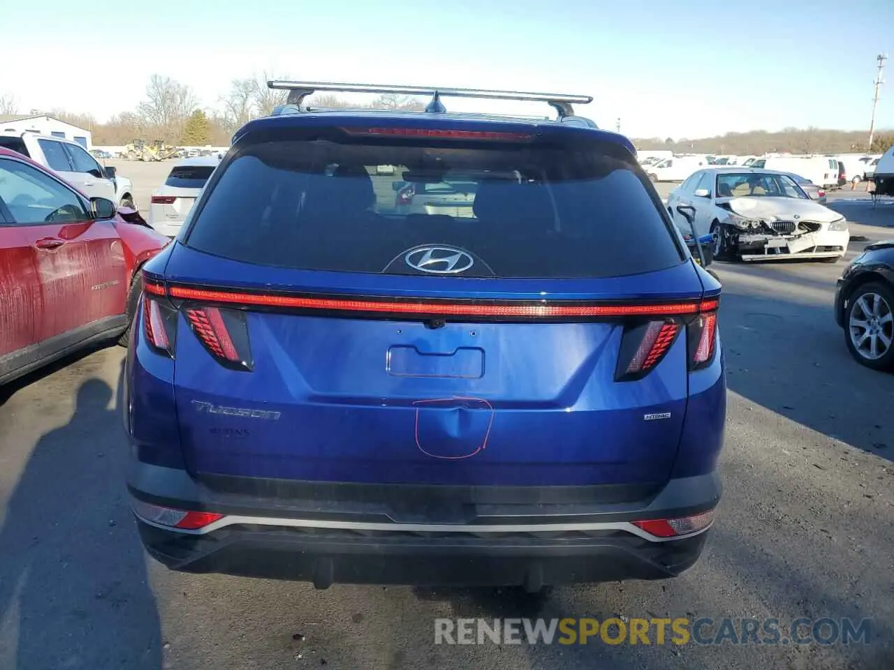 6 fotografías del automóvil dañado 5NMJBCAE9NH086216 HYUNDAI TUCSON 2022