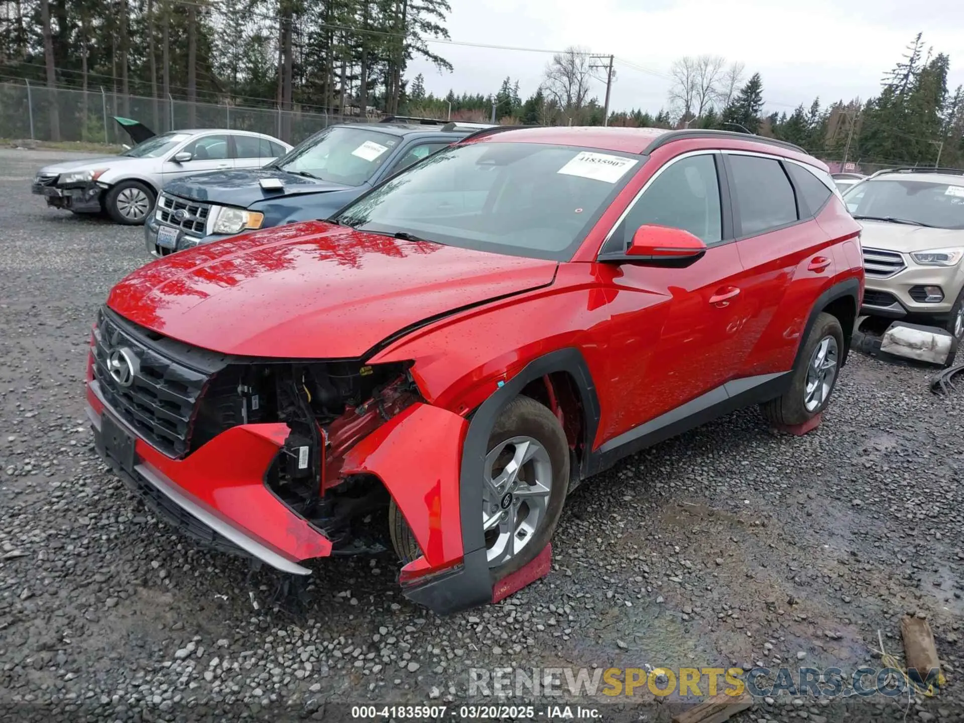 2 fotografías del automóvil dañado 5NMJBCAE9NH131106 HYUNDAI TUCSON 2022