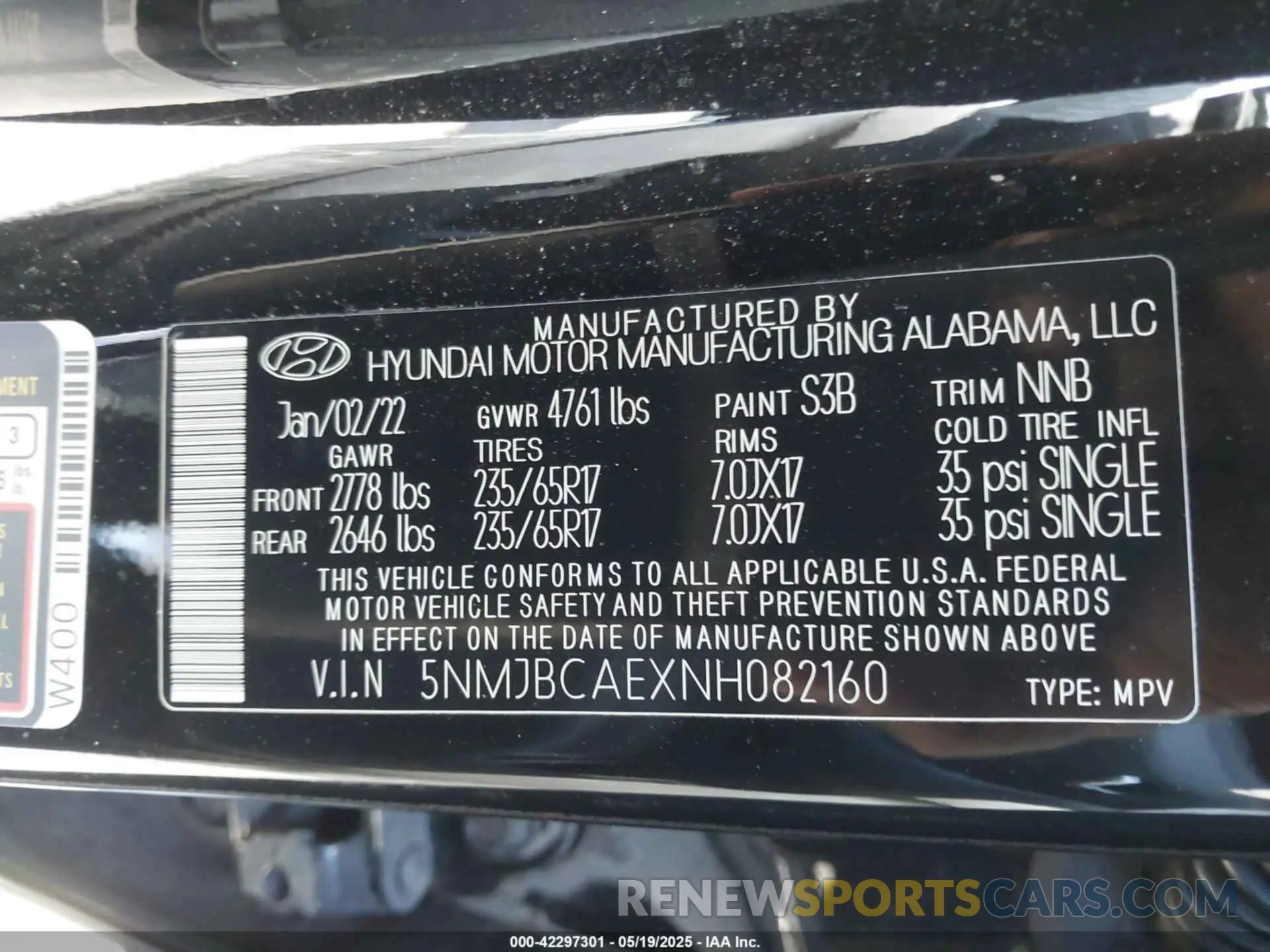 9 fotografías del automóvil dañado 5NMJBCAEXNH082160 HYUNDAI TUCSON 2022