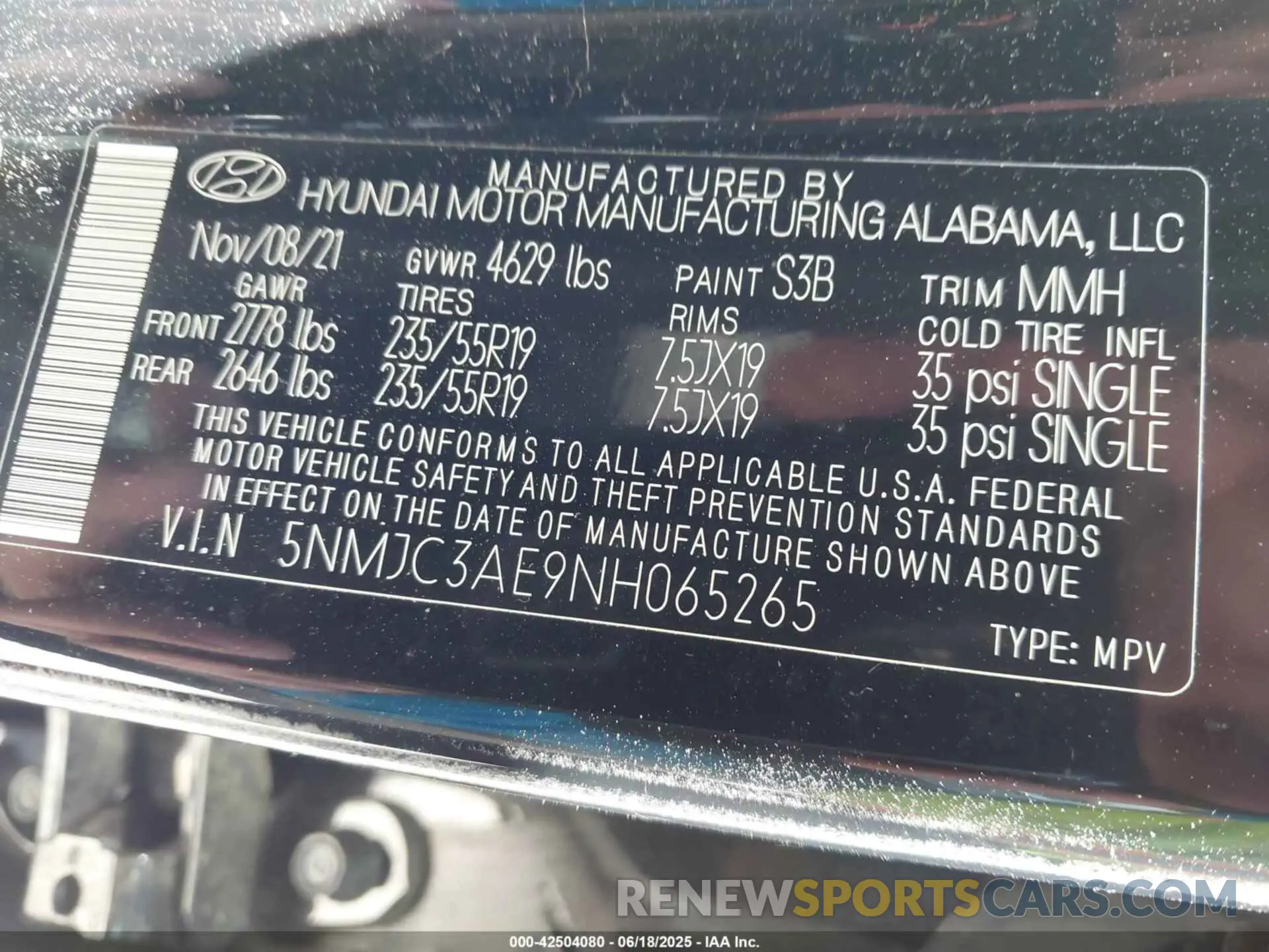 9 fotografías del automóvil dañado 5NMJC3AE9NH065265 HYUNDAI TUCSON 2022