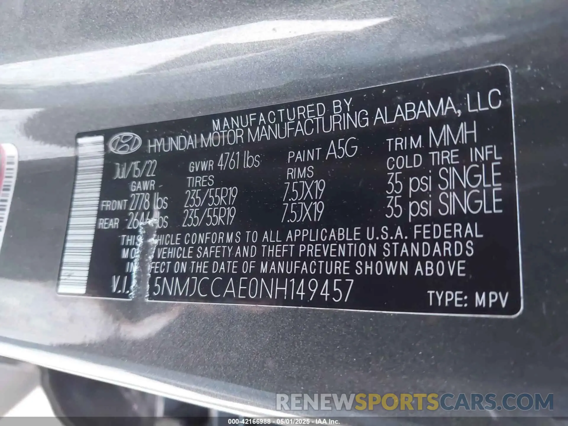 9 fotografías del automóvil dañado 5NMJCCAE0NH149457 HYUNDAI TUCSON 2022