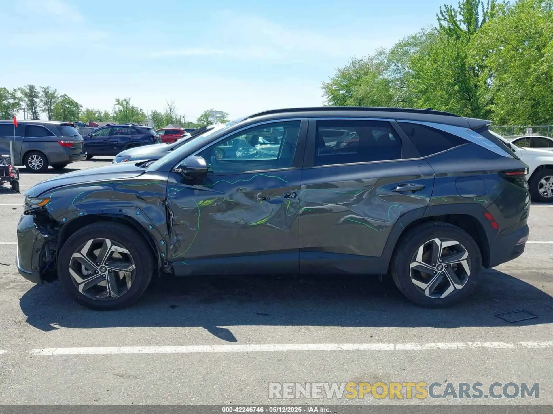 14 fotografías del automóvil dañado 5NMJCCAE1NH017789 HYUNDAI TUCSON 2022