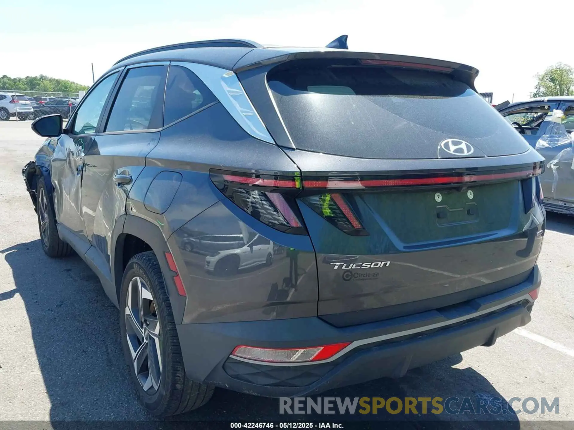 3 fotografías del automóvil dañado 5NMJCCAE1NH017789 HYUNDAI TUCSON 2022