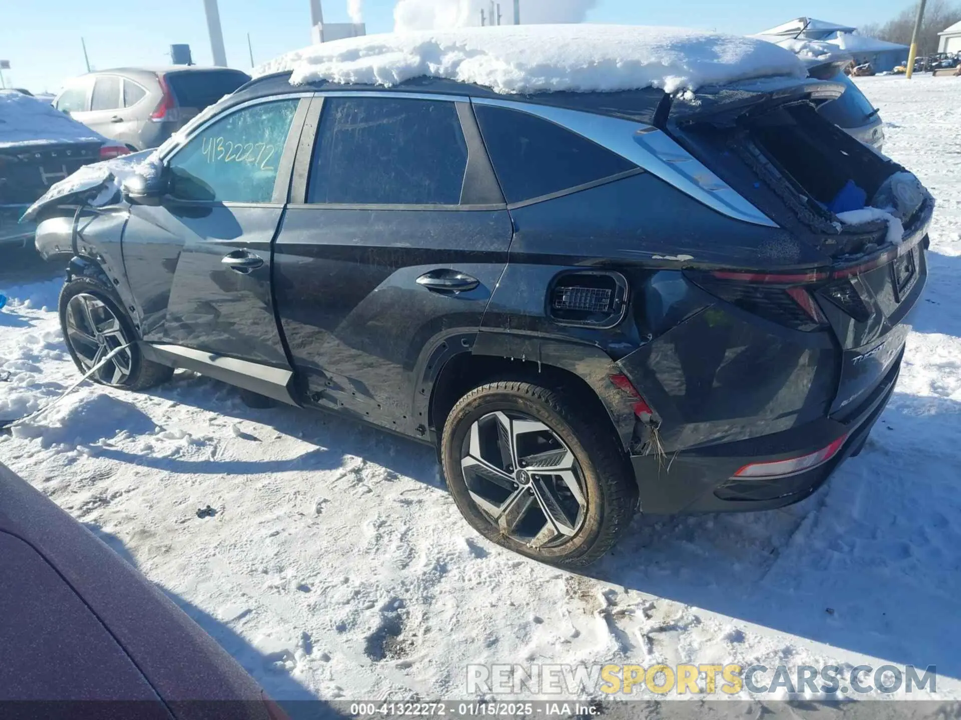 3 fotografías del automóvil dañado 5NMJCCAE2NH064412 HYUNDAI TUCSON 2022