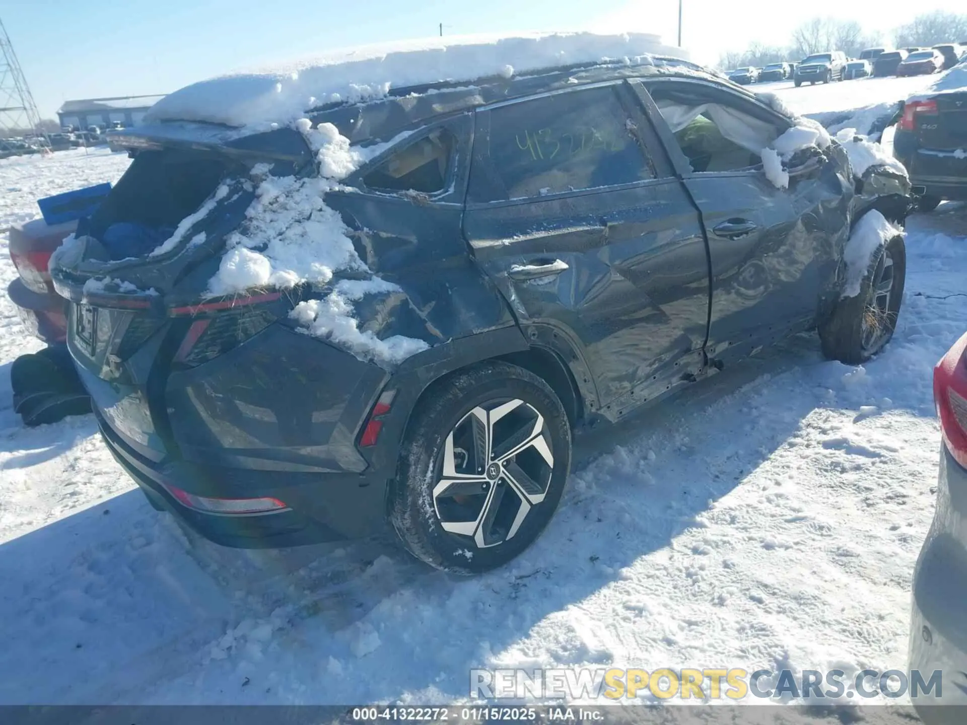4 fotografías del automóvil dañado 5NMJCCAE2NH064412 HYUNDAI TUCSON 2022