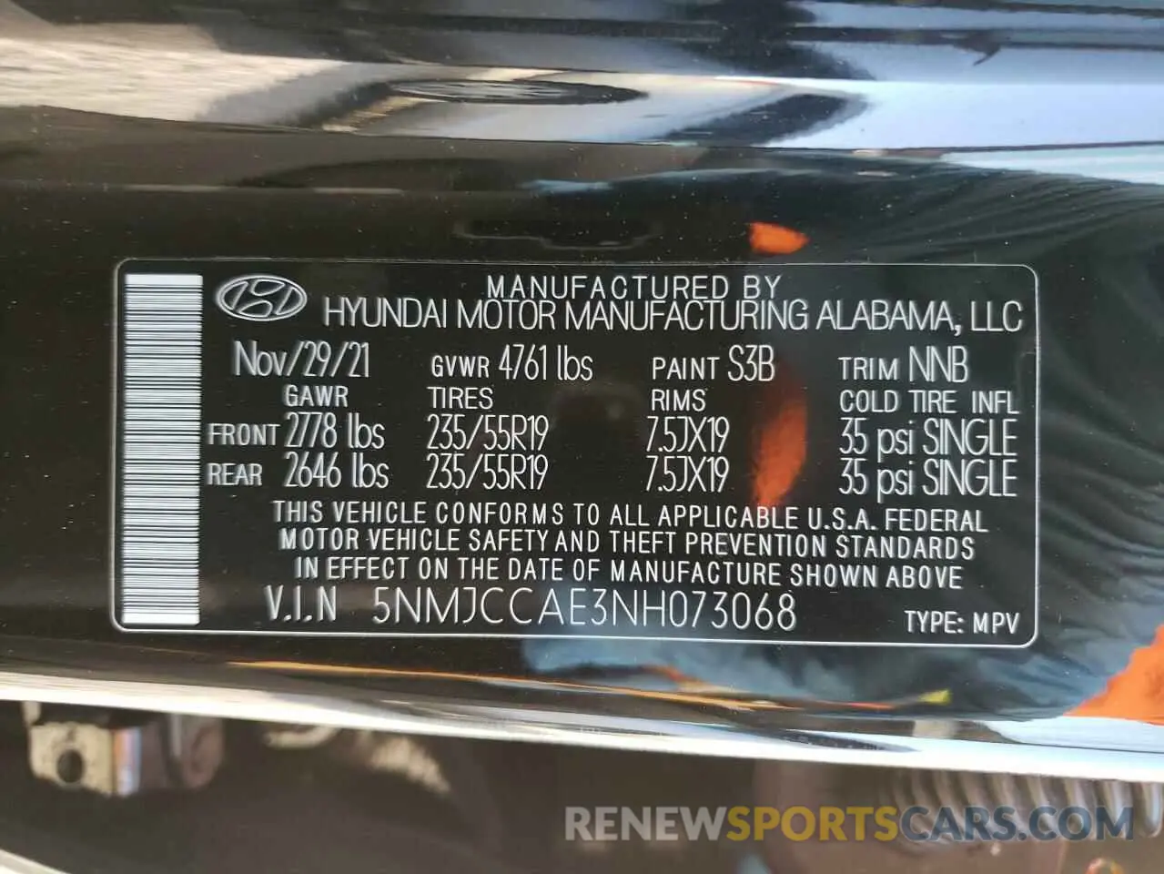 15 fotografías del automóvil dañado 5NMJCCAE3NH073068 HYUNDAI TUCSON 2022