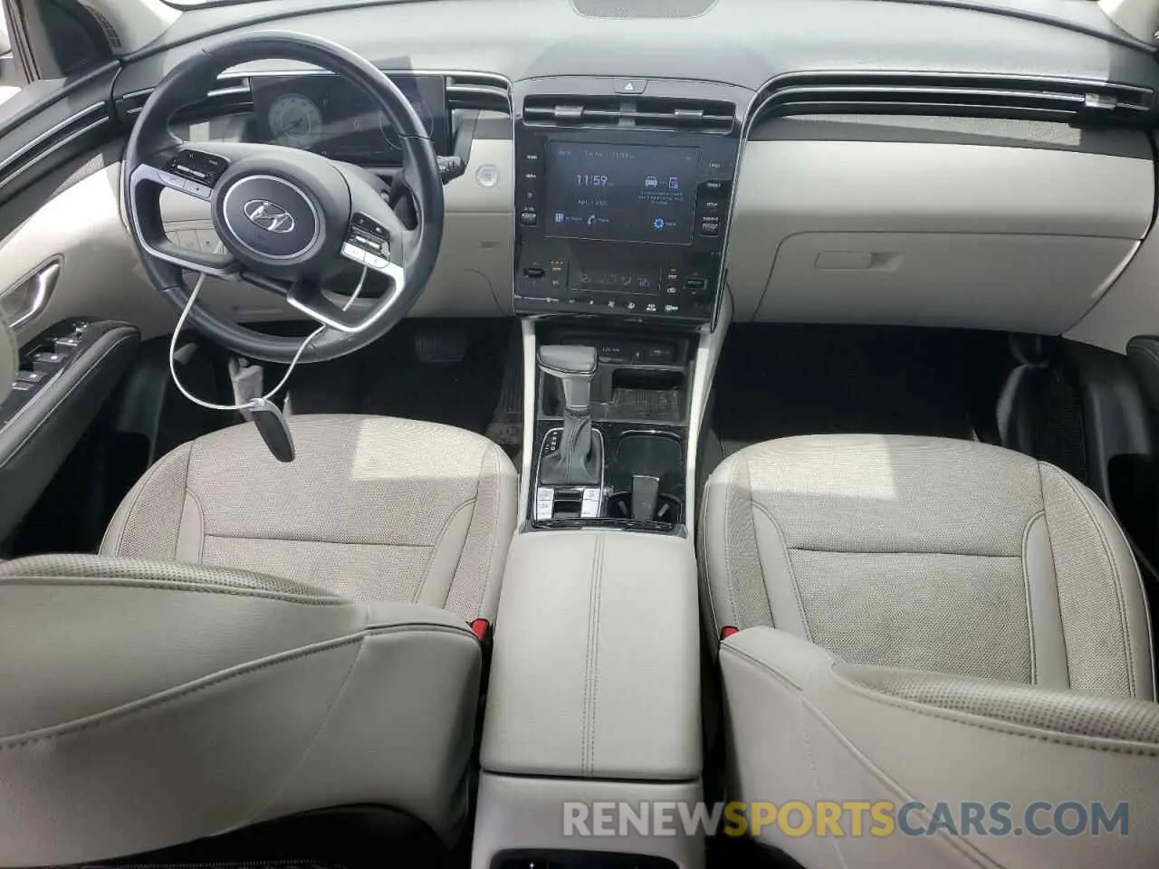 8 fotografías del automóvil dañado 5NMJCCAE5NH035292 HYUNDAI TUCSON 2022
