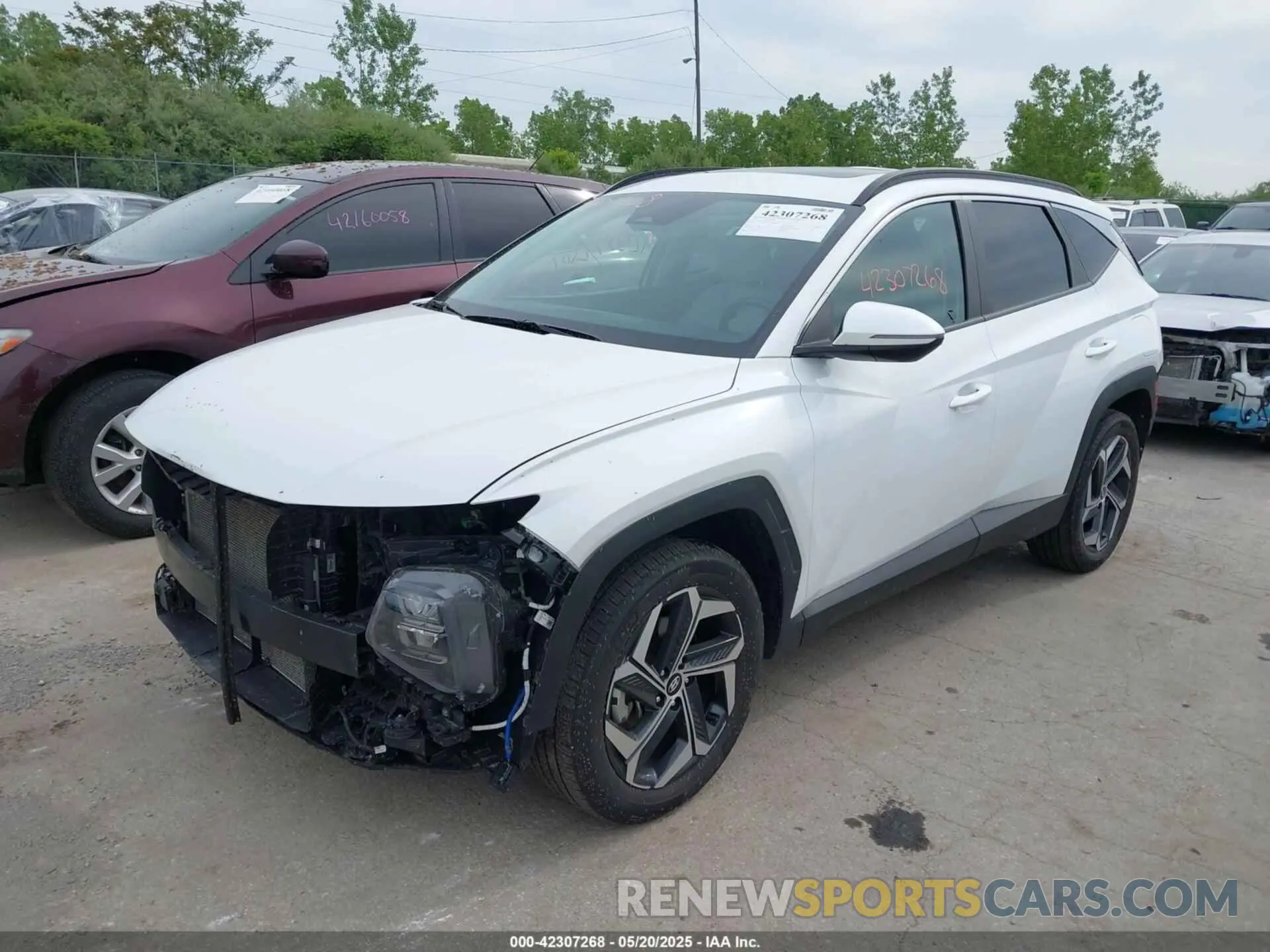 2 fotografías del automóvil dañado 5NMJCCAE7NH152033 HYUNDAI TUCSON 2022