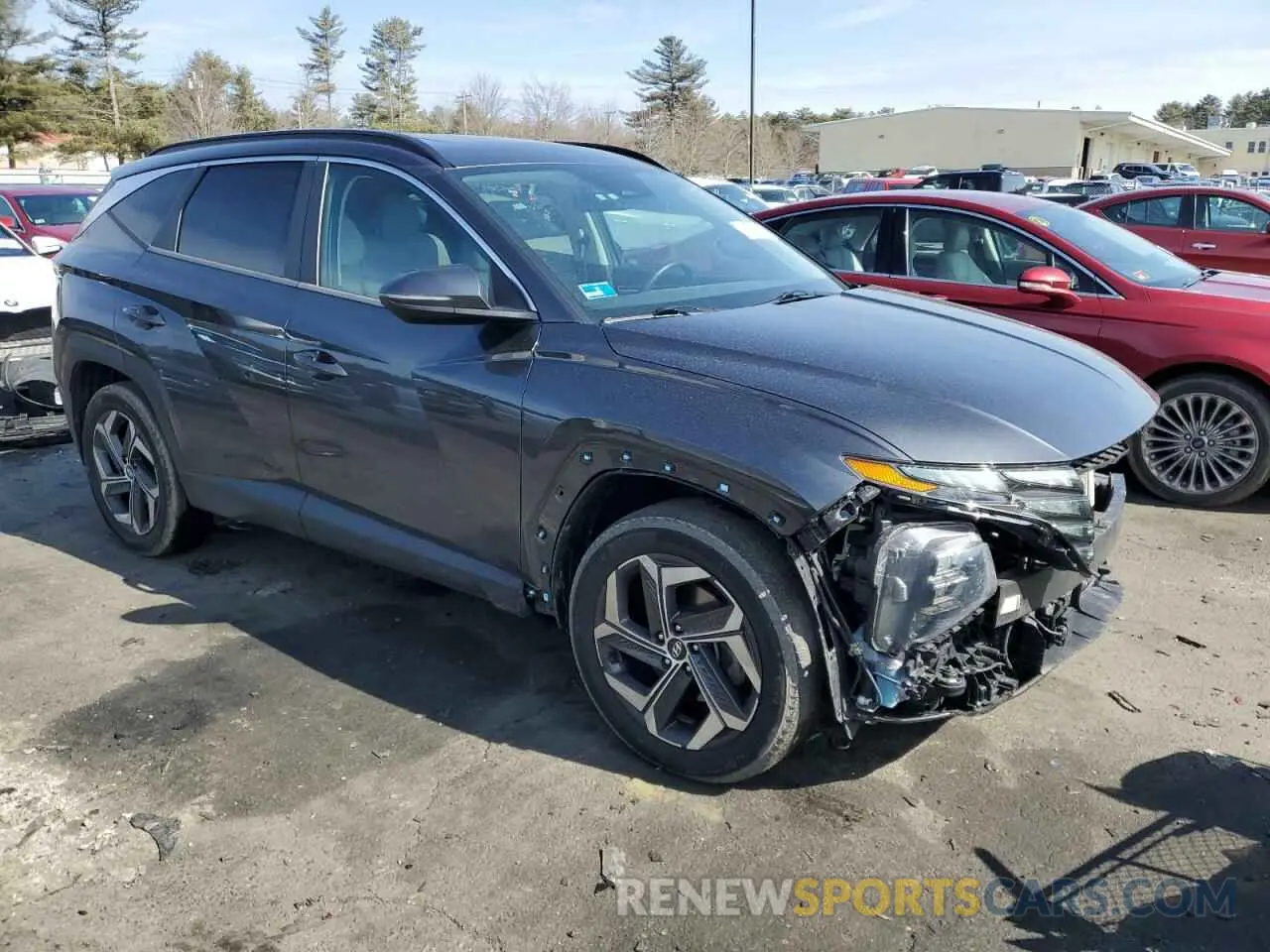 4 fotografías del automóvil dañado 5NMJCCAE8NH064897 HYUNDAI TUCSON 2022