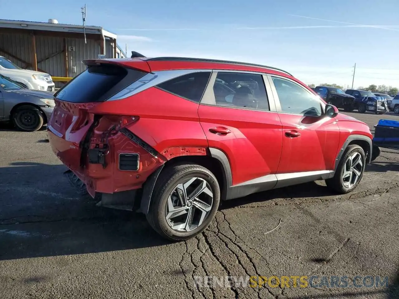 3 fotografías del automóvil dañado 5NMJCCAE9NH154690 HYUNDAI TUCSON 2022