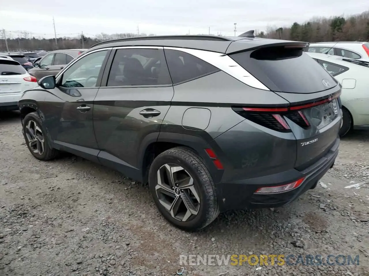 2 fotografías del automóvil dañado 5NMJCCAEXNH094466 HYUNDAI TUCSON 2022