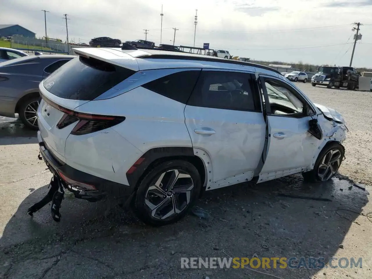 3 fotografías del automóvil dañado 5NMJE3AE5NH110308 HYUNDAI TUCSON 2022
